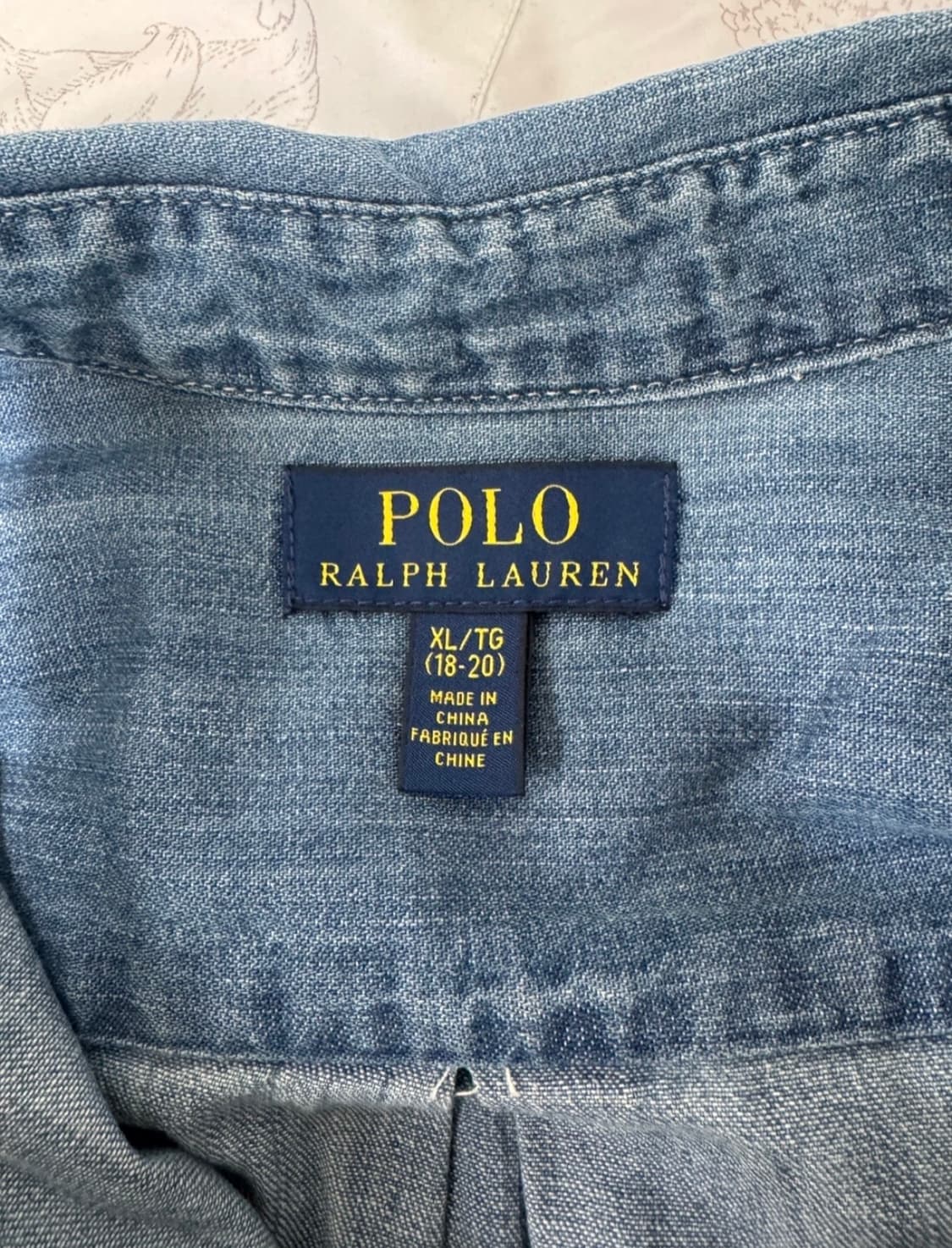 폴로 랄프로렌 데님 셔츠 XL(18~20) 상품이미지4