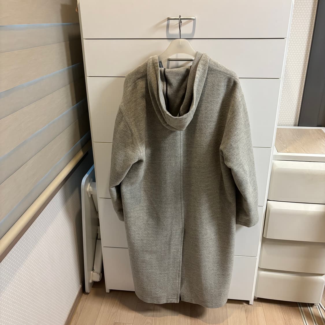 알레그리 울 100% 이태리 후드 코트 그레이 M 상품이미지4