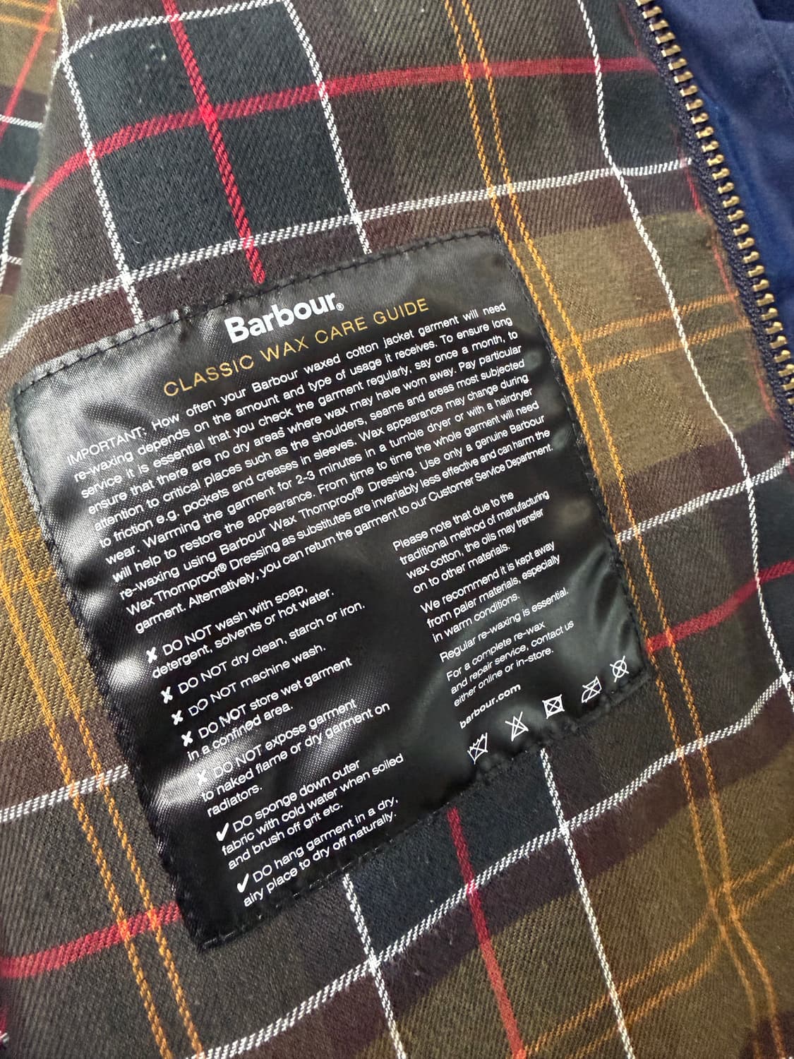 바버 메종키츠네 왁스자켓 상품이미지5