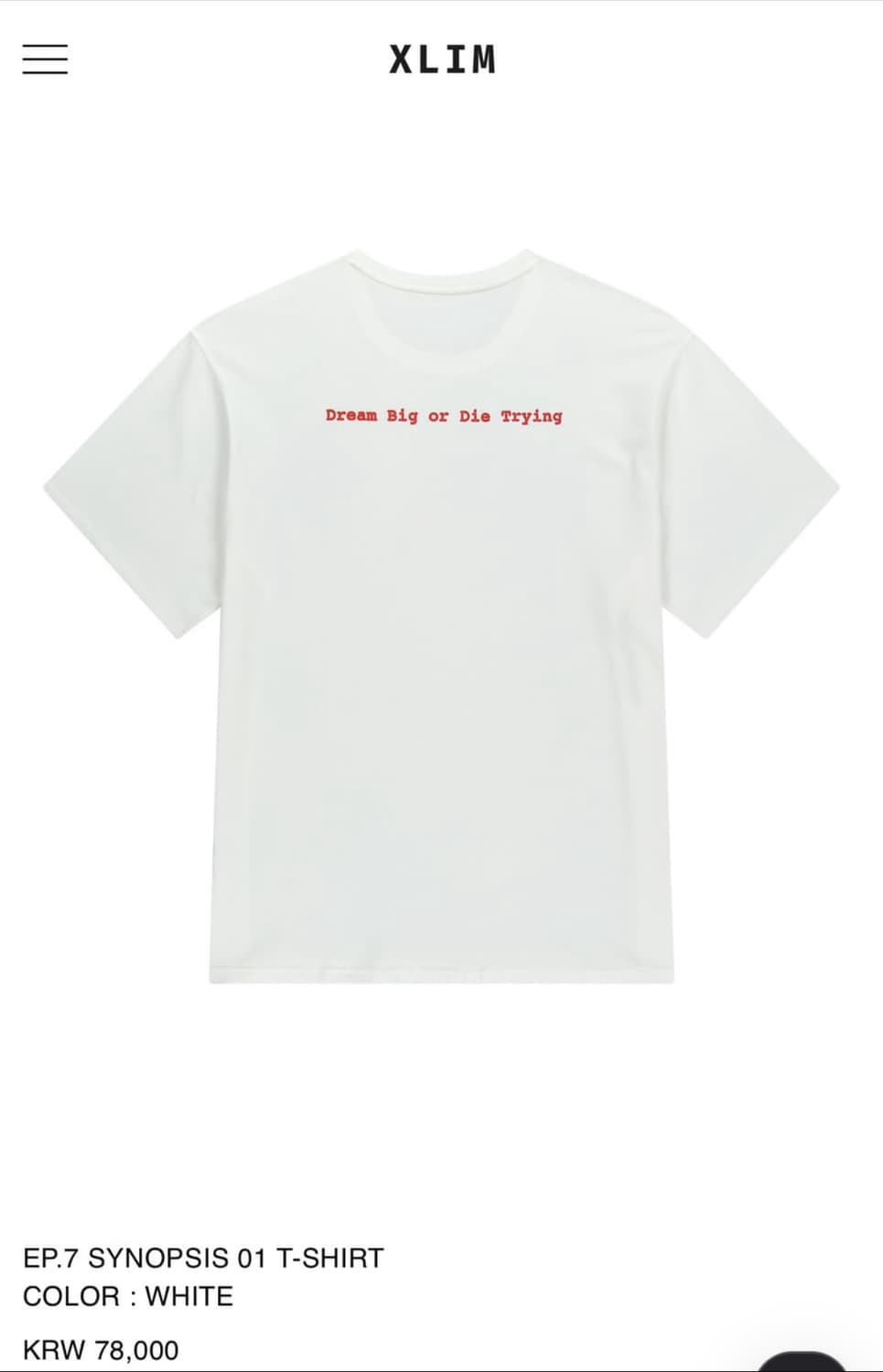 Xlim 엑슬림 EP.7 SYNOPSIS 01 T-SHIRT 상품이미지2