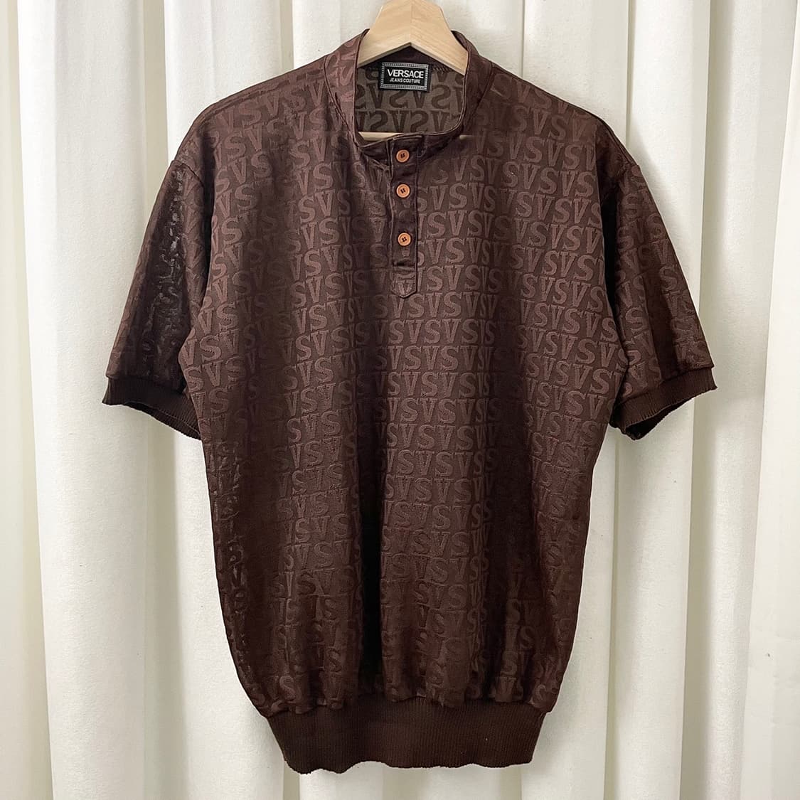 베르사체 이니셜 패턴 시스루 하프 슬리브 상품이미지2