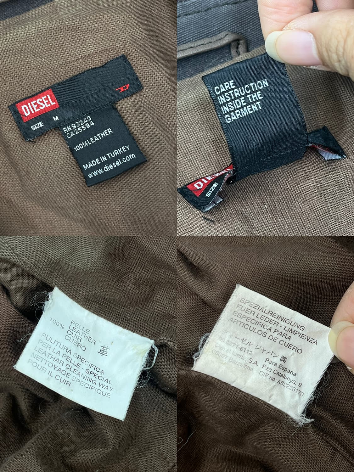 디젤 램스킨 레더 패디드 자켓 상품이미지8