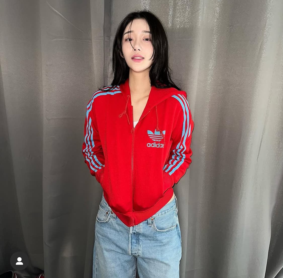 아디다스 y2k 파이어버드 트랙탑 후드집업 Red&Blue 상품이미지1