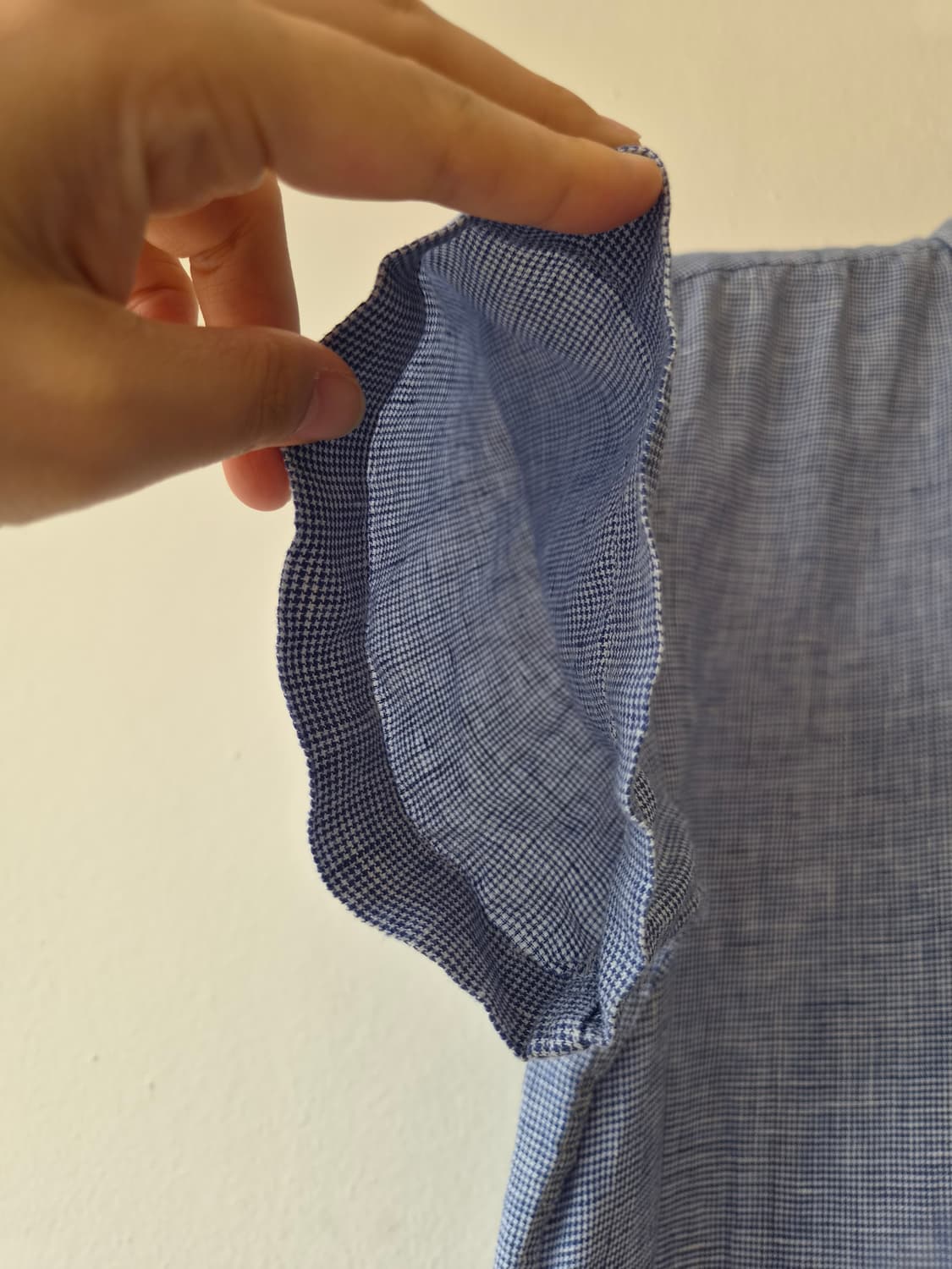 빈폴 남성 잔체크린넨반팔셔츠 100사이즈 상품이미지5