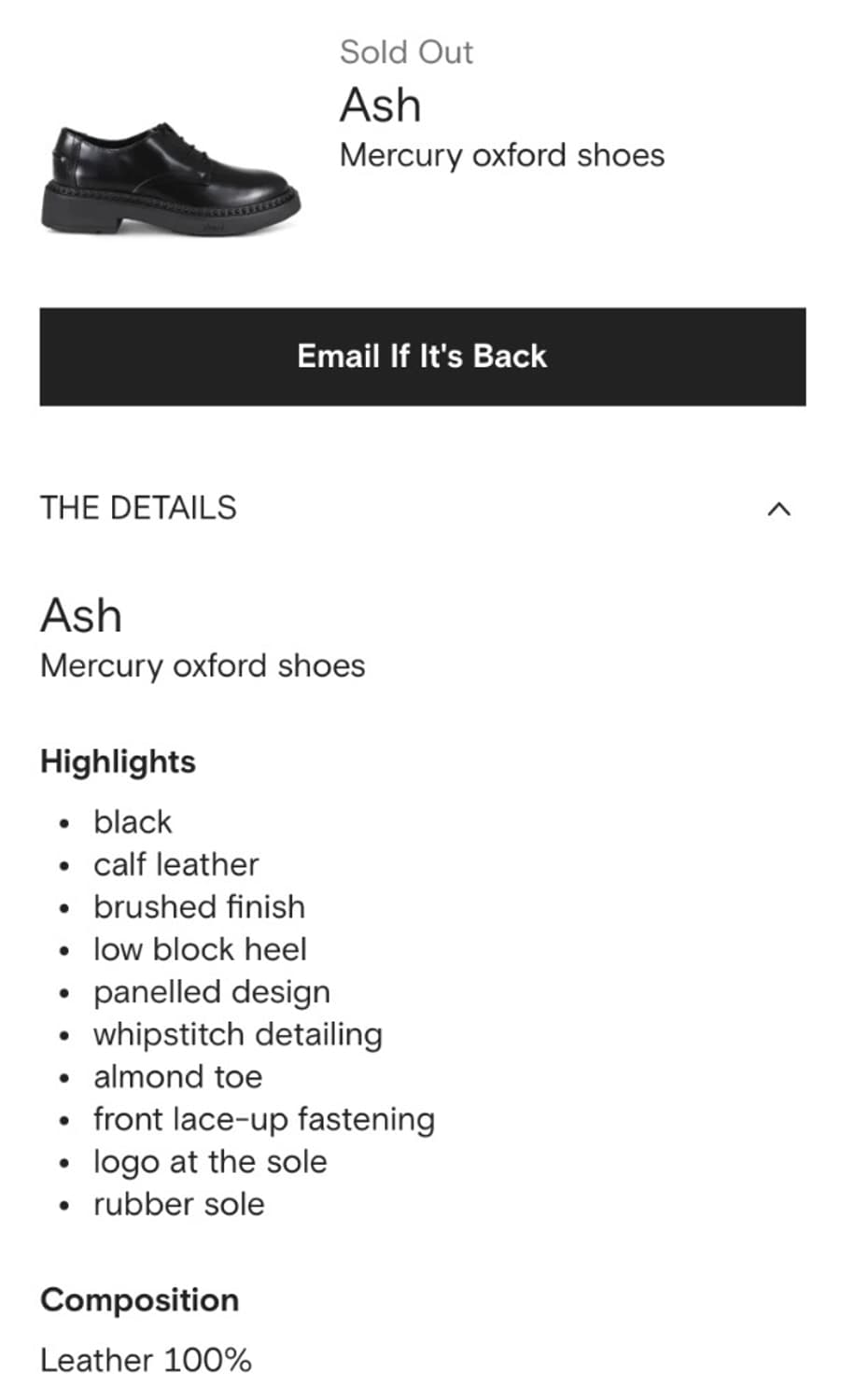 Mercury oxford shoes 상품이미지3