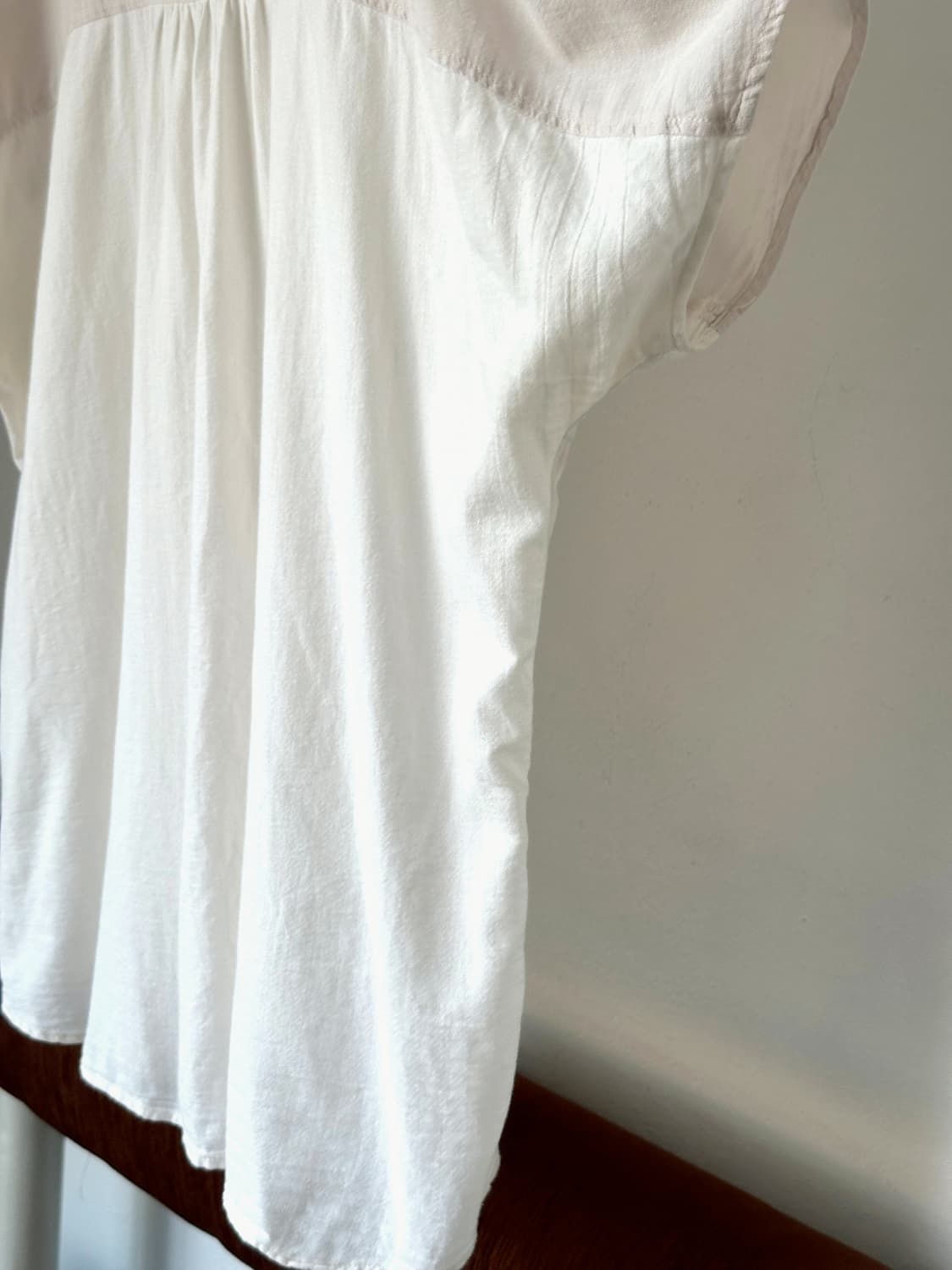 Natural cotton panel wide shirt 상품이미지7
