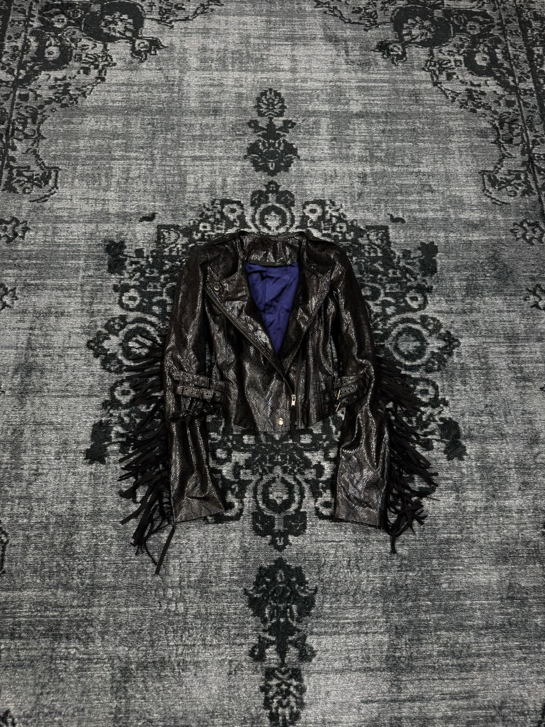 Unknwon hell python fringe fake leather  상품이미지2