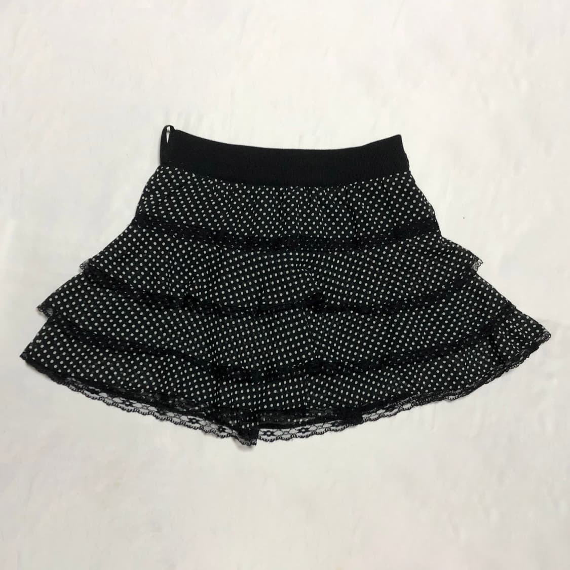 레이스 도트 스커트 블랙 상품이미지2