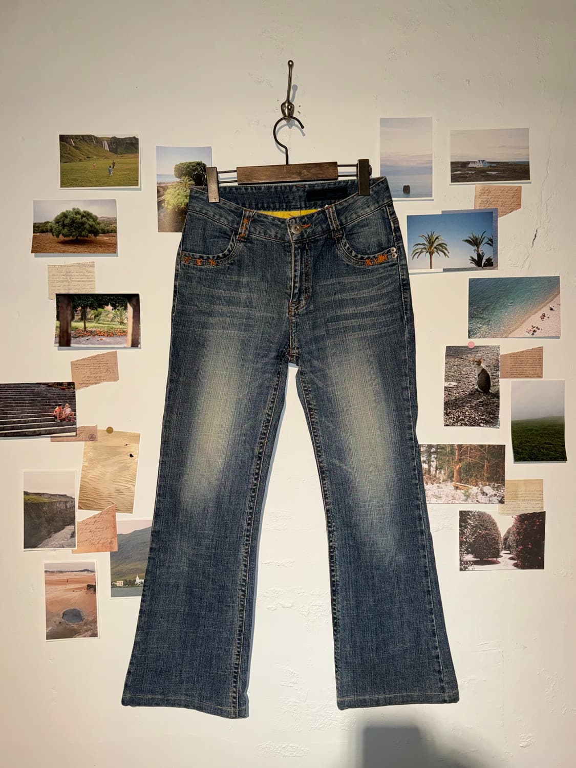 오렌지 스티치 데님 팬츠 상품이미지1