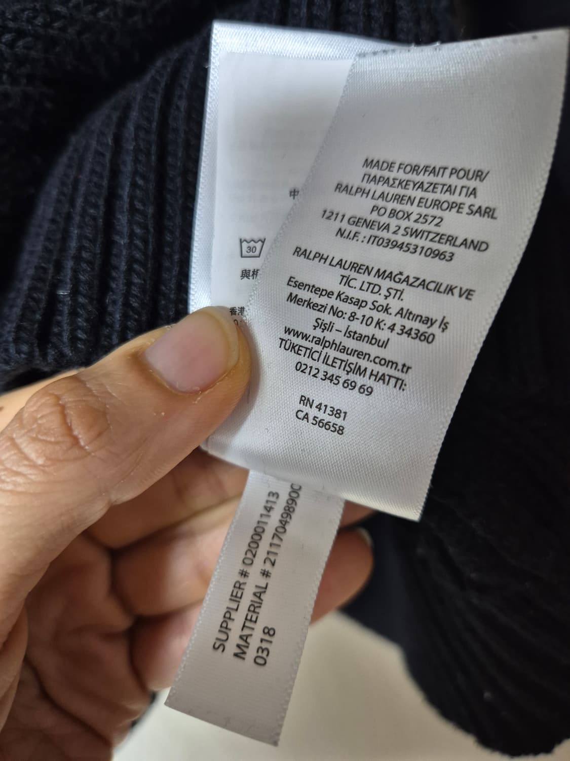 폴로 랄프로렌 케이블니트 브이넥 꽈배기 니트 95 상품이미지6