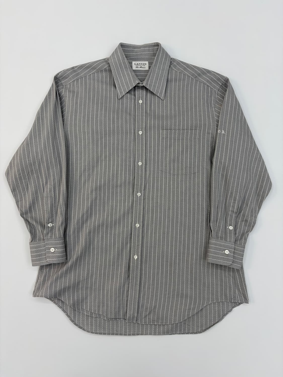 랑방 컬렉션 스트라이프 그레이 셔츠 상품이미지1