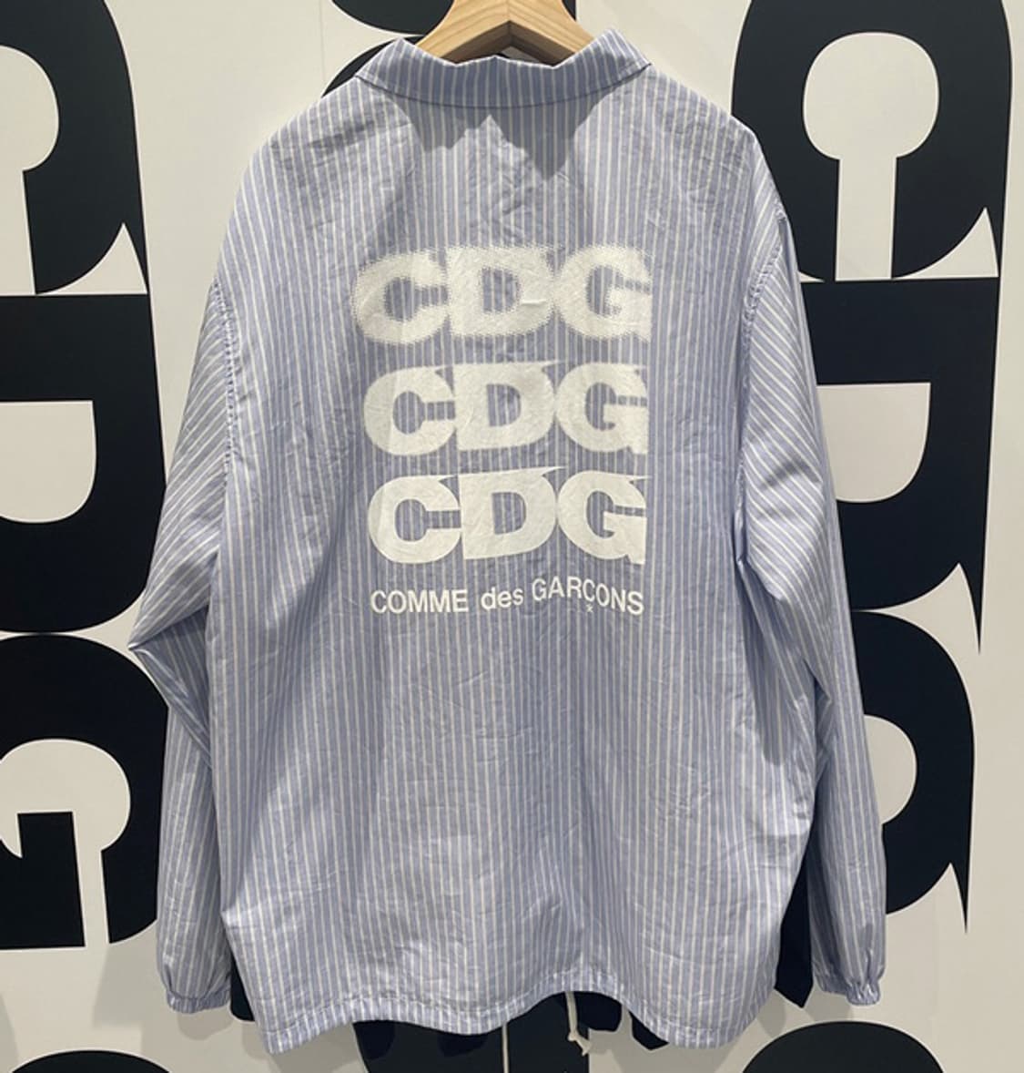 [2xl] cdg 스트라이프 코치 자켓 상품이미지1