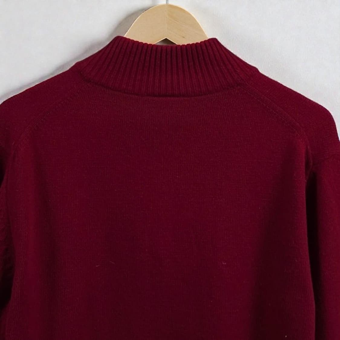 105)Lacoste 라코스테 반집업 니트 버건디 상품이미지3