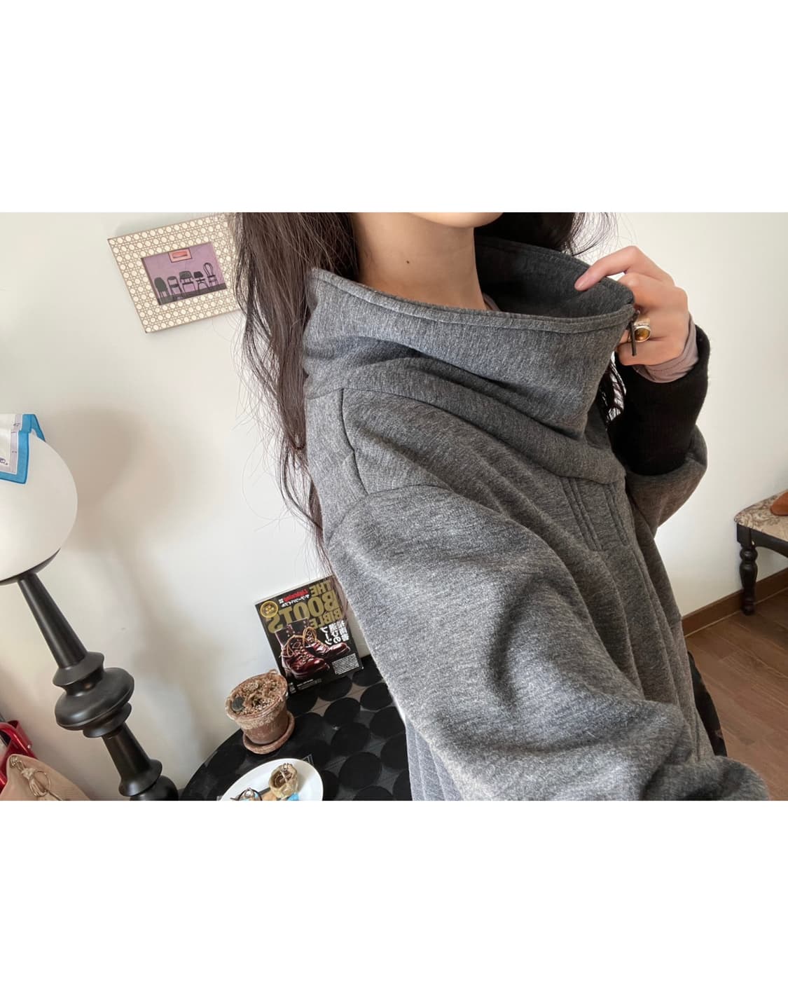 wide half neck zip-up 상품이미지4