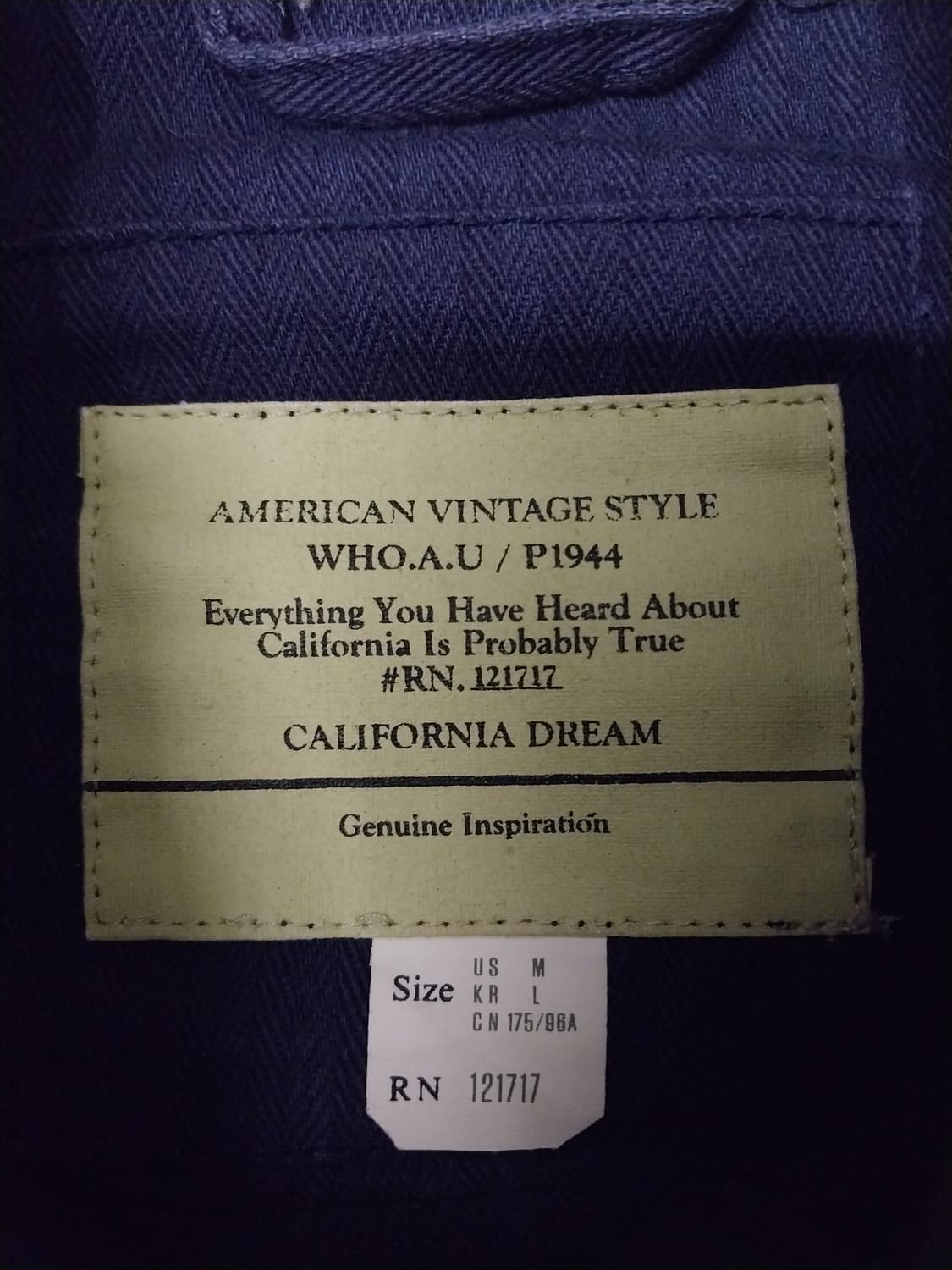 US 49 빈티지 워크웨어 자켓 네이비 상품이미지3