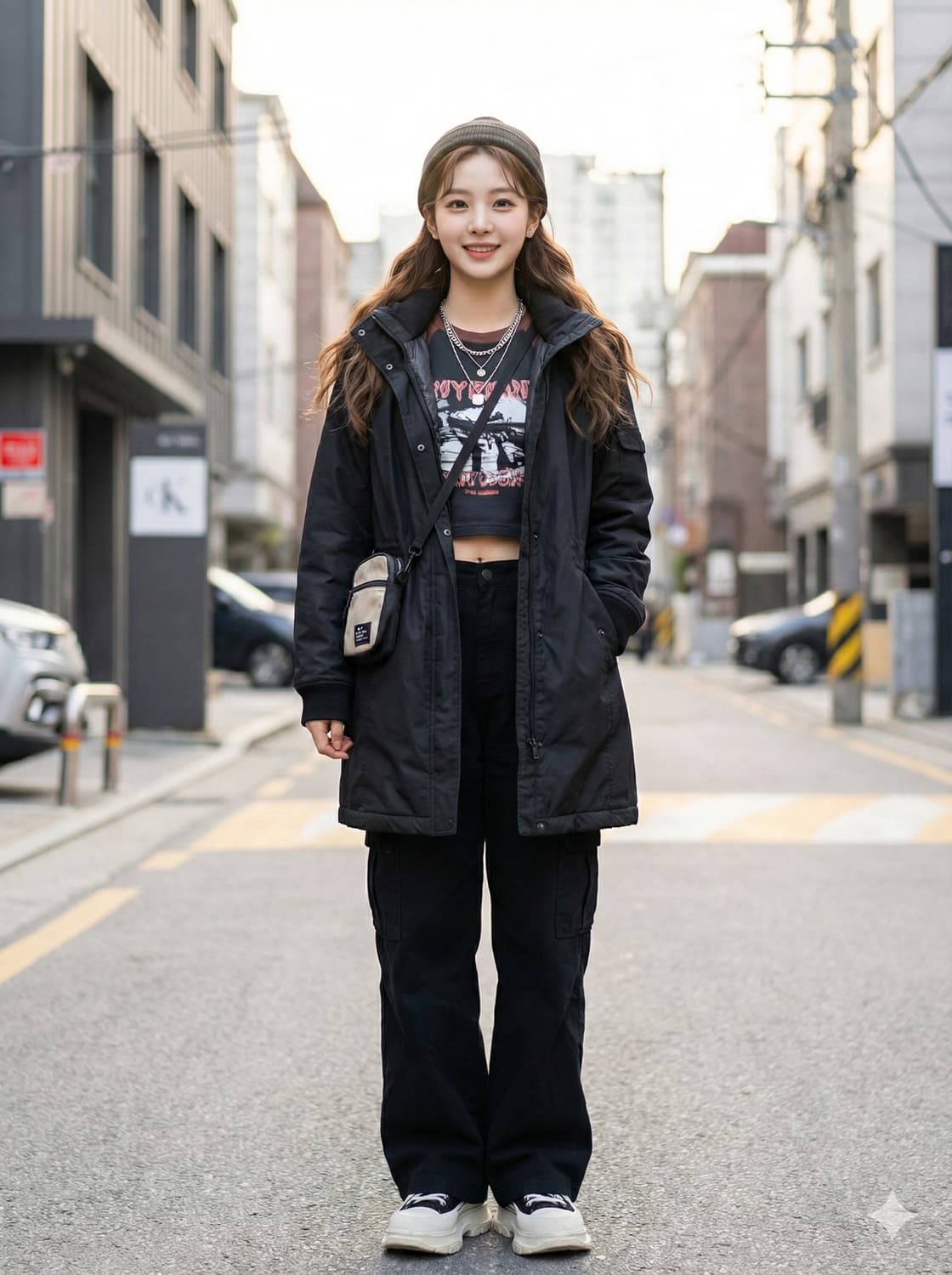 CK 캘빈클라인 블랙 후드 롱 패딩_S 상품이미지1