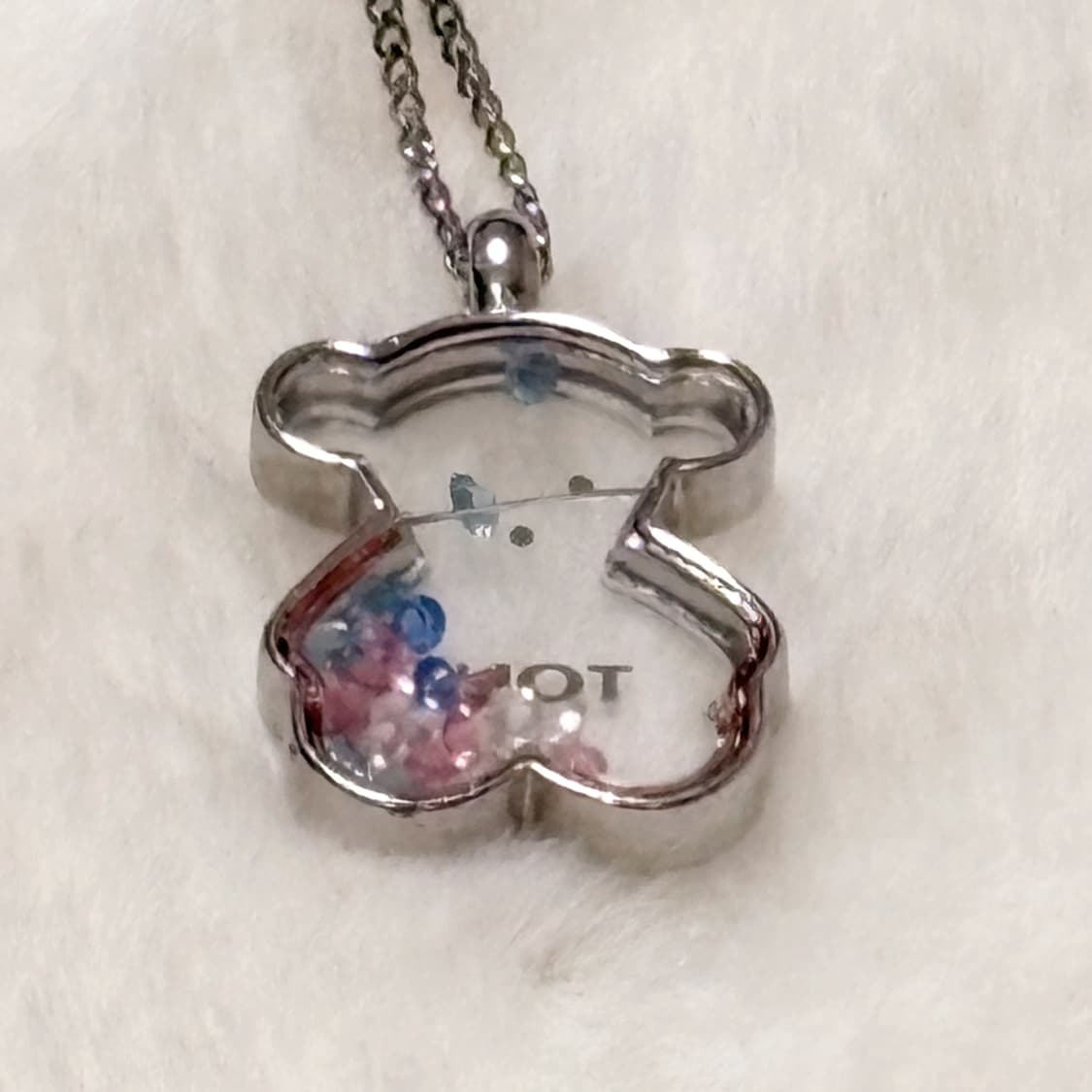 (이체시에눌) Tous 토스 곰돌이 샤카샤카 비즈 레이어드 실버 목걸이  상품이미지3