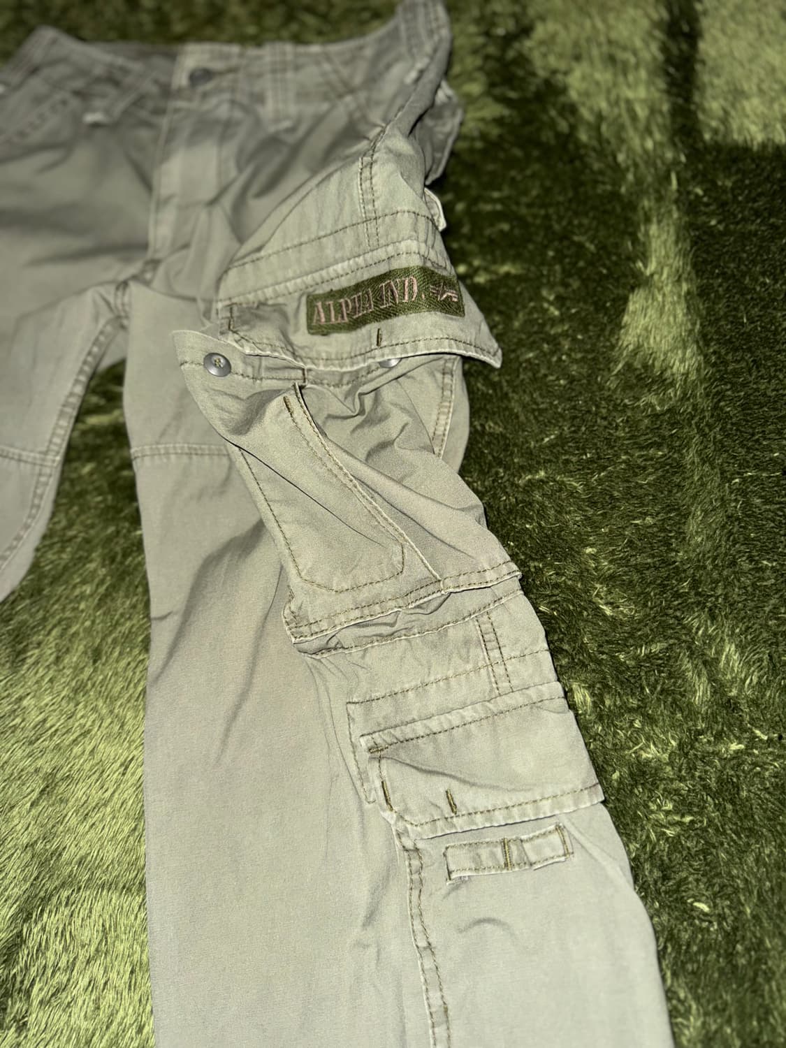 [S] 알파인더스트리 재팬 릴리즈 멀티 카고 팬츠 세이지 그린 상품이미지6