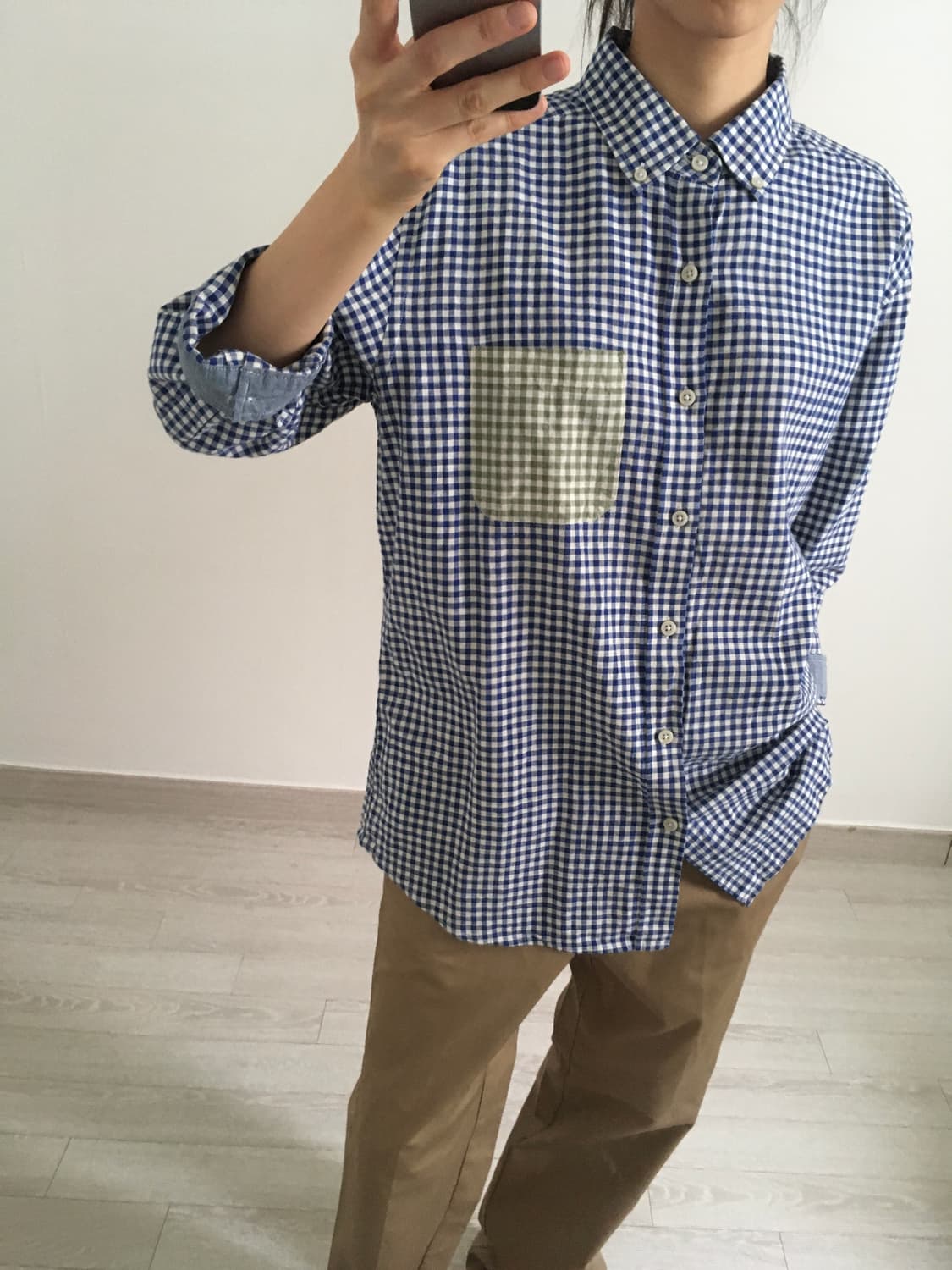 piste blue gingham check shirt 상품이미지1