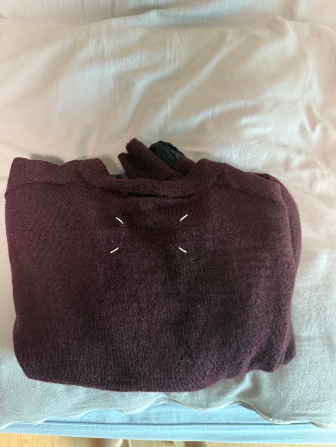 마르지엘라 디스트레스드 니트 버건디 L 상품이미지1
