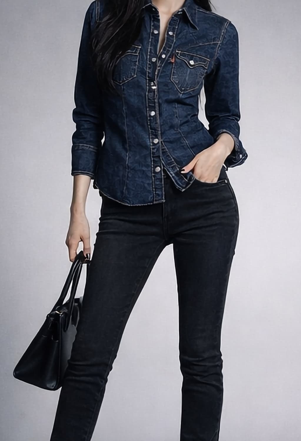 리바이스 여성 데님 웨스턴 셔츠 상품이미지2