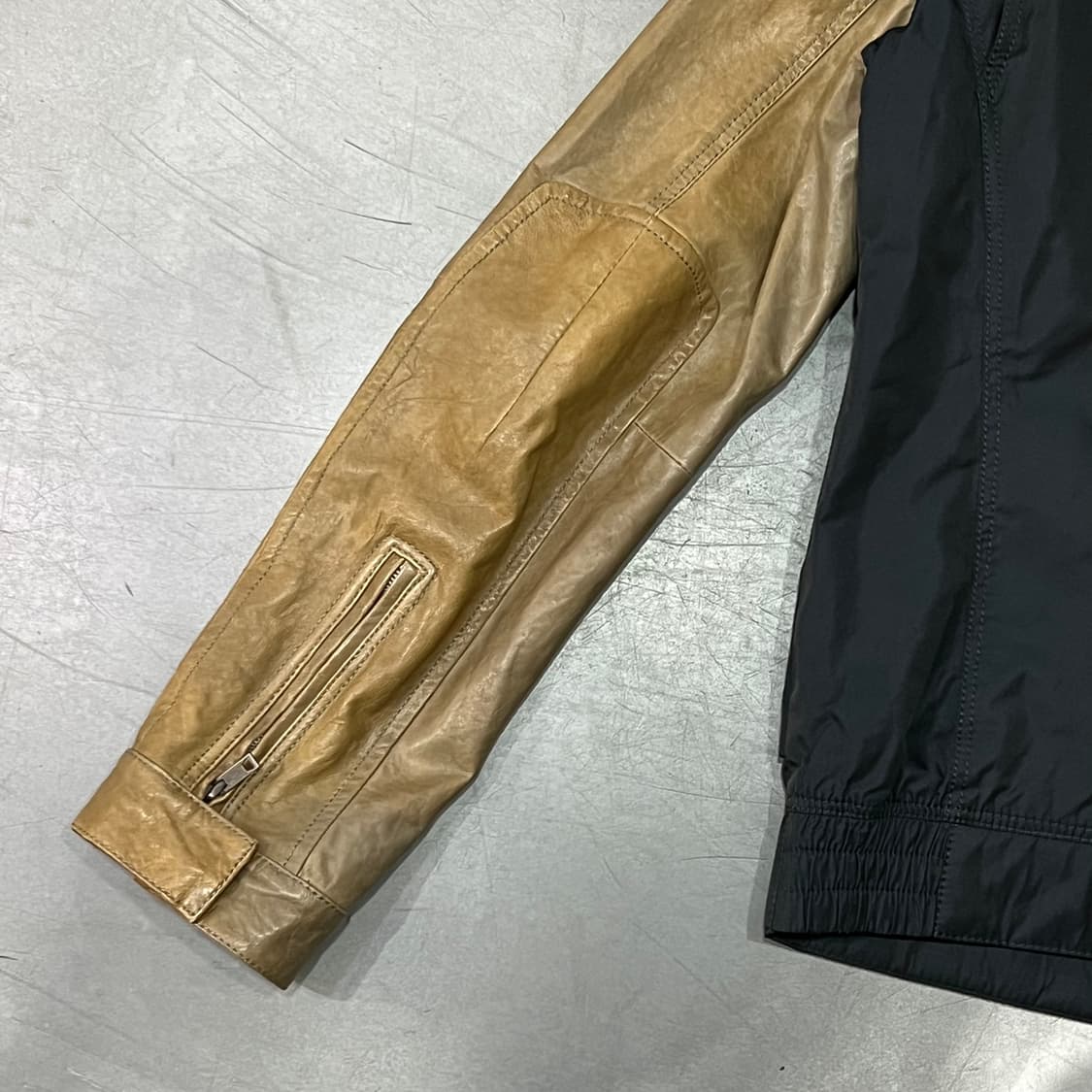  솔리드 옴므 레더 집업 자켓 y14958 상품이미지7