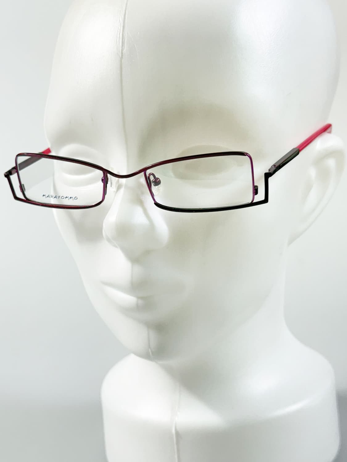90s KARAYOKKO 슬림 스퀘어 언더림 빈티지 안경 상품이미지8