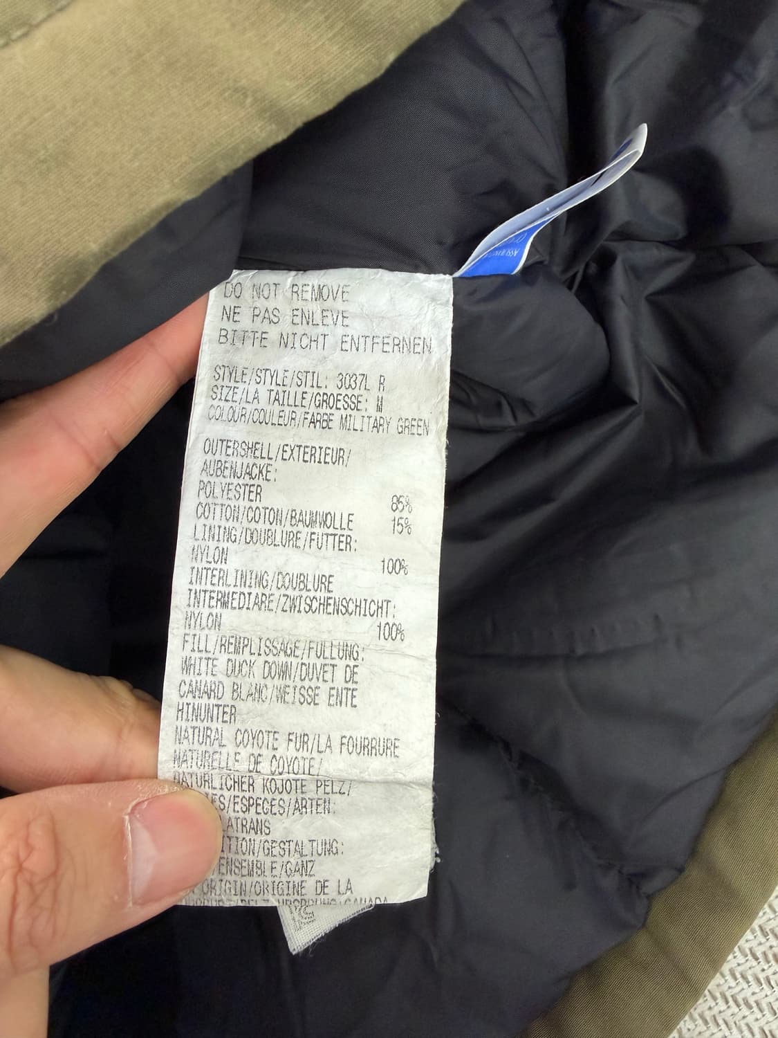 정품) 캐나다구스 여성 올리브색 퍼 후드 패딩 M 상품이미지8