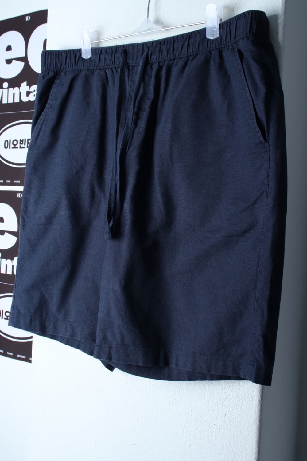 (XL) 게스 반바지 팬츠 밴딩 네이비 린넨 마-P9930 상품이미지1