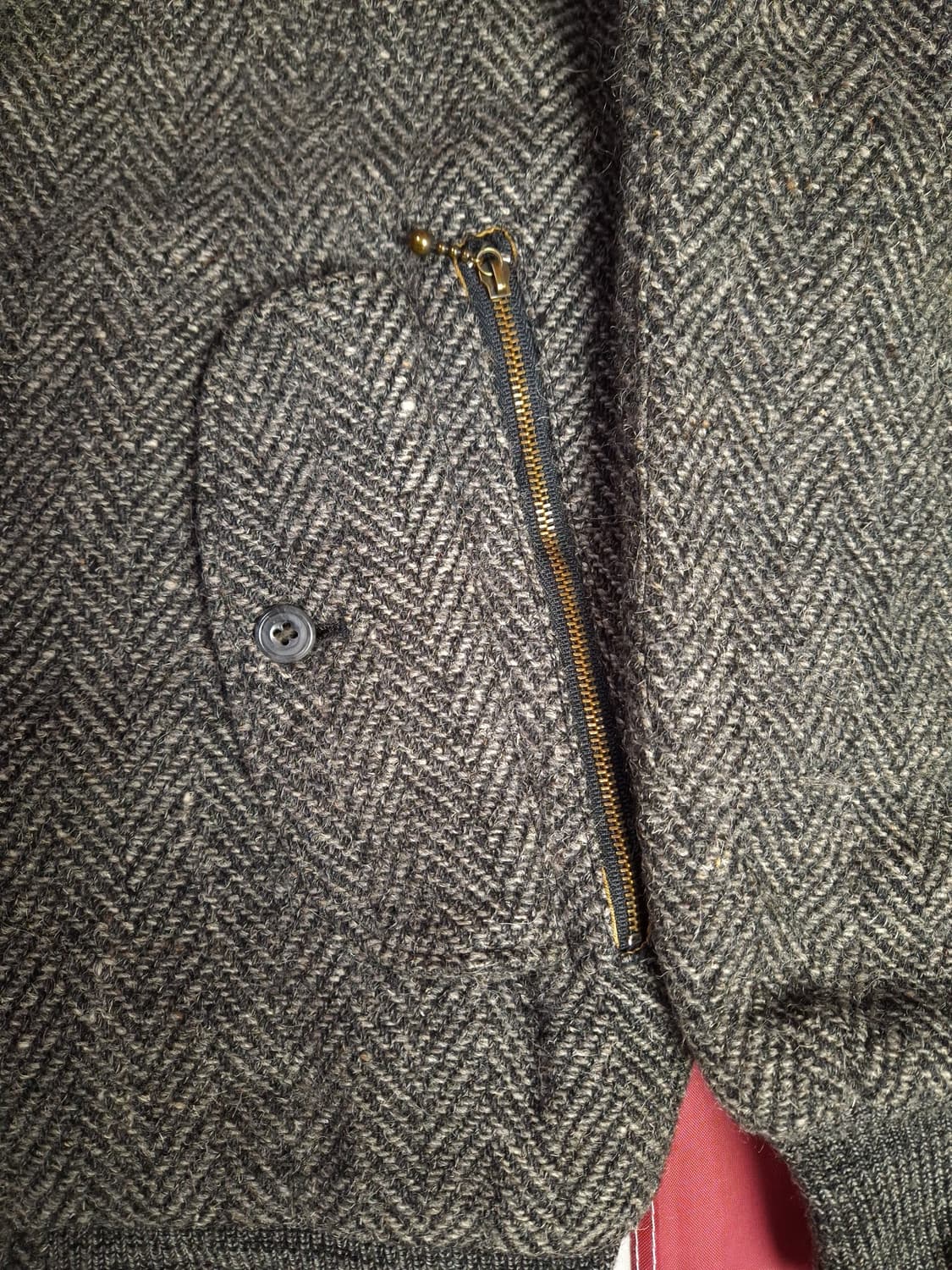 새제품 오리지날 일본판 VESVIO 헤링본 레더  봄버자켓 상품이미지9