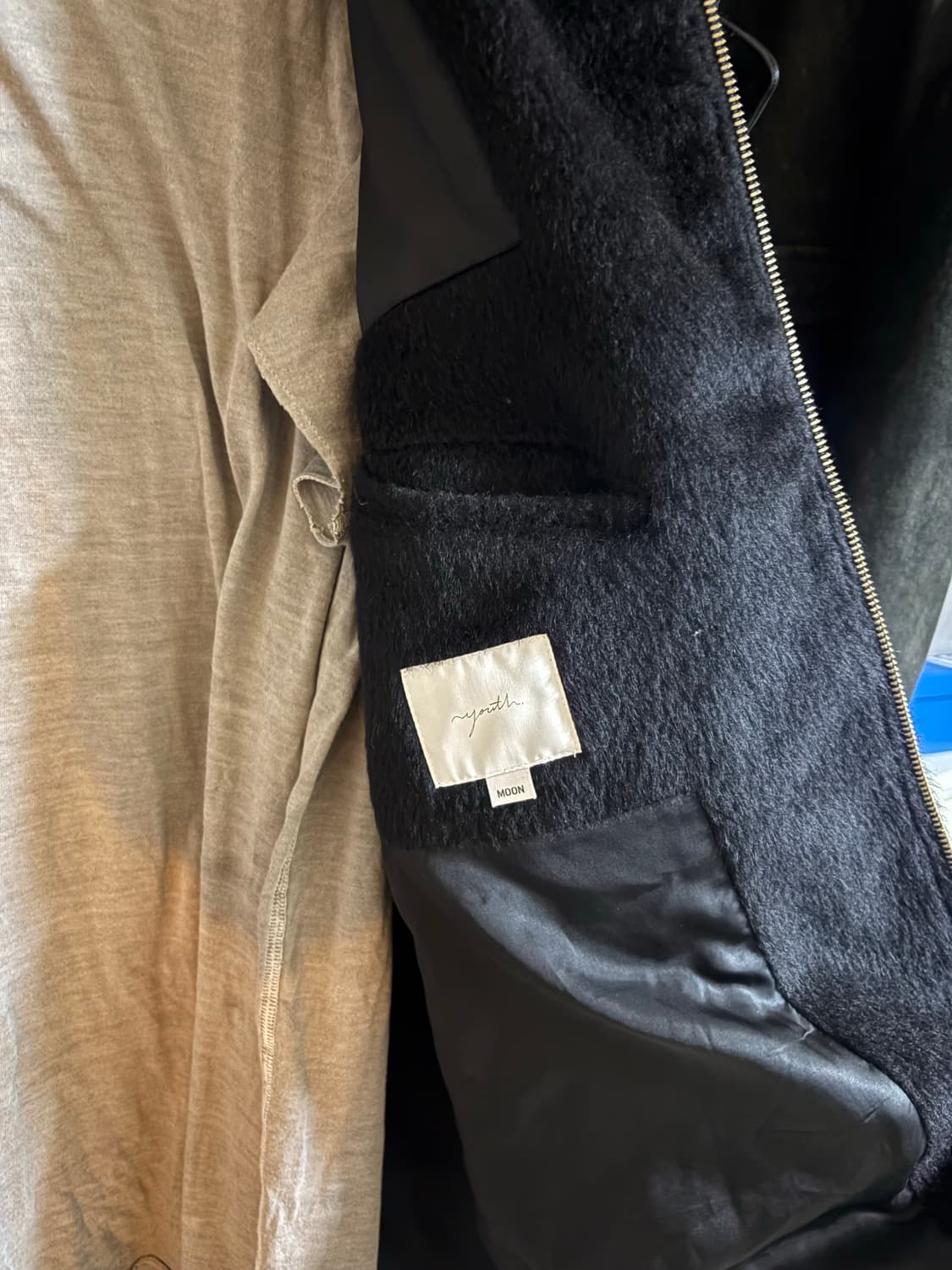 유스 2022 still life 알파카 울 비조 자켓 블랙 (M) 상품이미지2