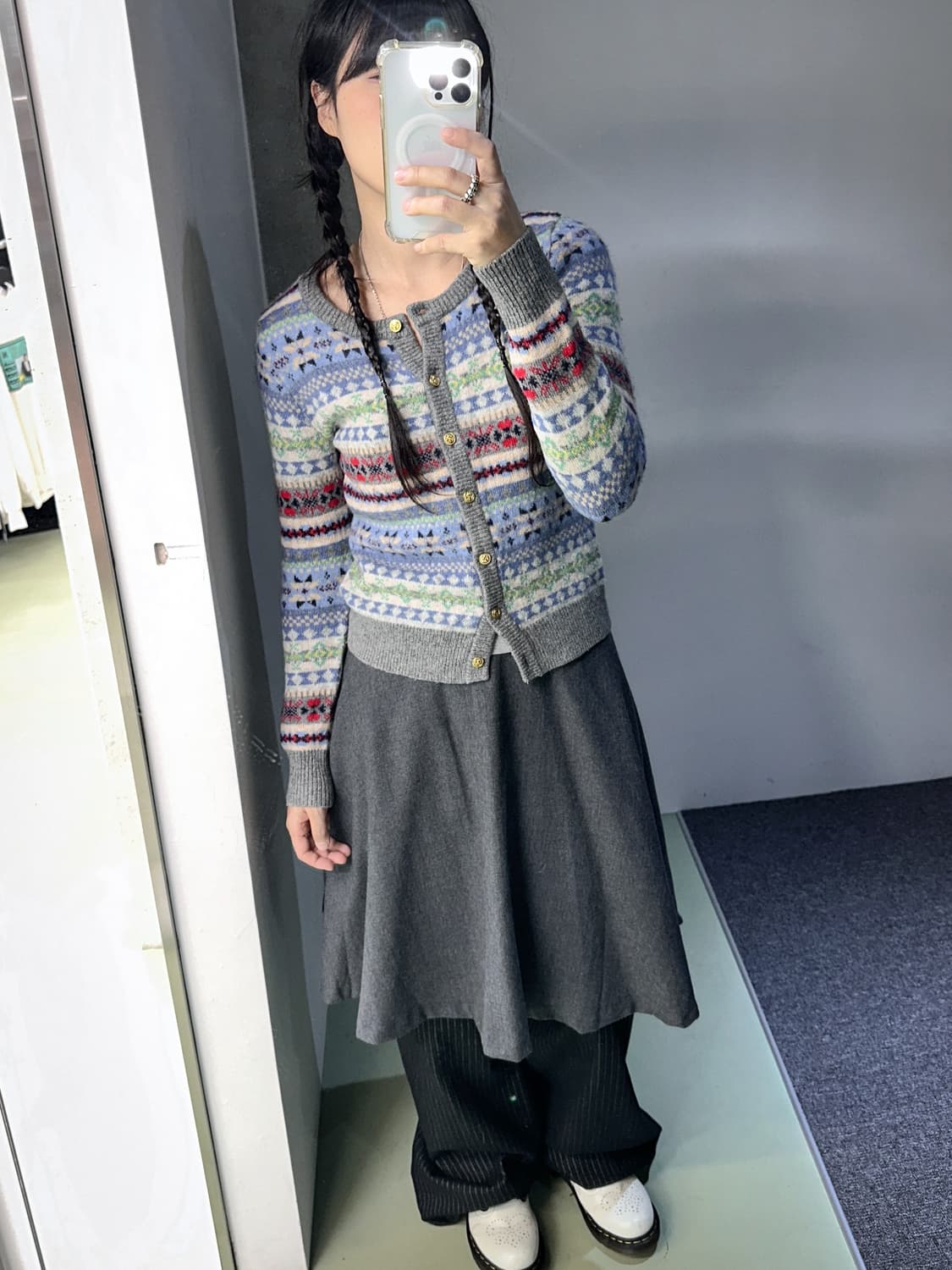 winter ethnic knit cardigan 상품이미지3
