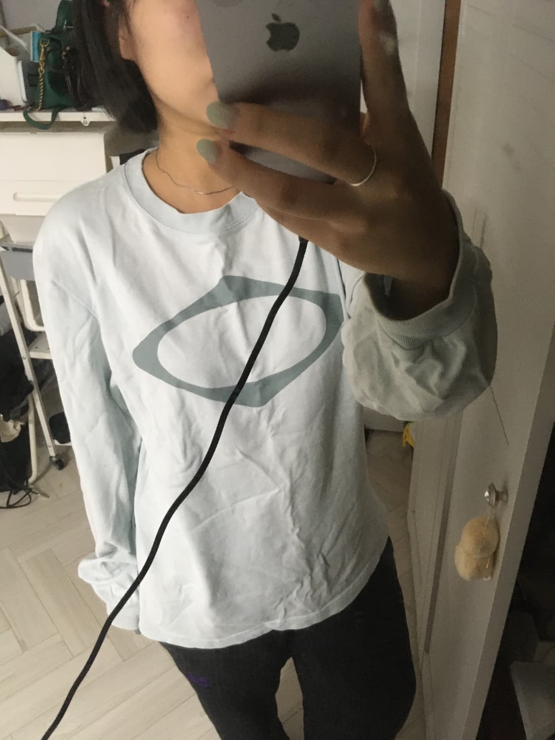 미스치프 롬버스 롱슬리브 스카이블루 M 상품이미지2