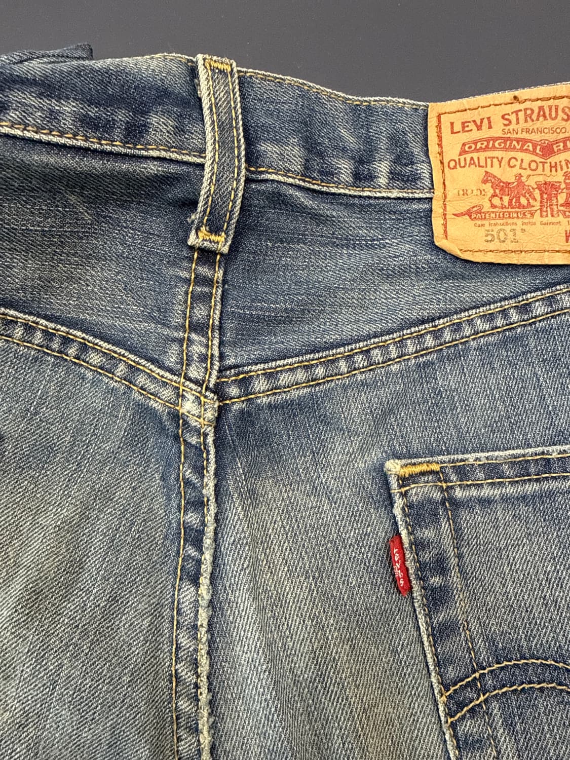(32/30) 90s Mexico 리바이스 501 중청 데님 팬츠 상품이미지9