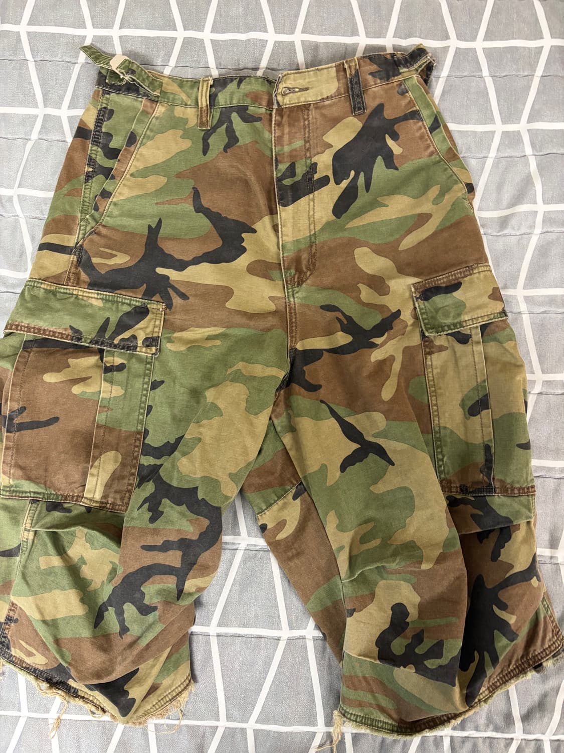 노드 Stone Washed Cargo shorts (Camo) 상품이미지3