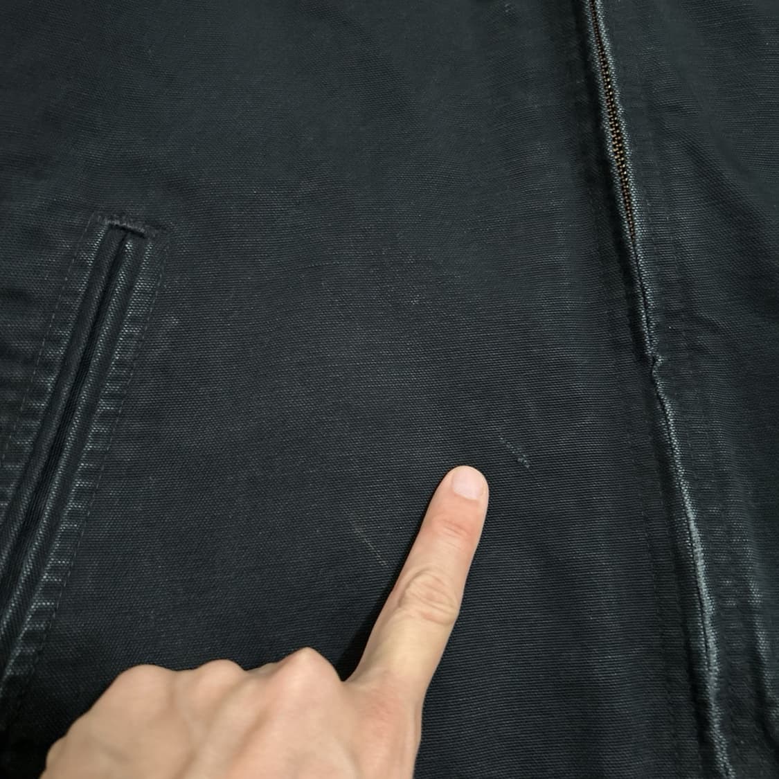 칼하트 J01 브루너 블록스 커스텀 디트로이트 자켓 블랙 상품이미지6