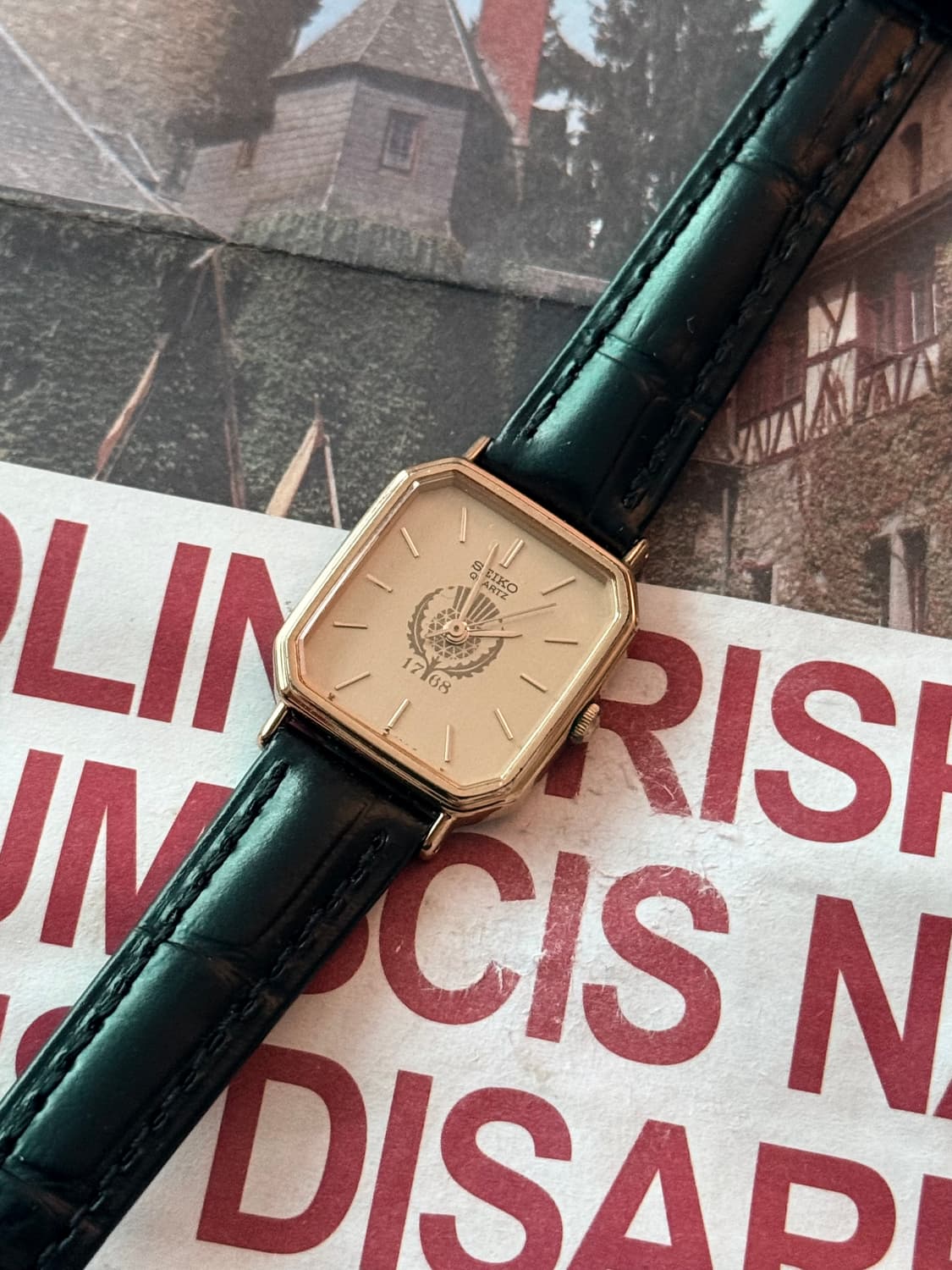 세이코 Seiko 쿼츠 스퀘어 1768 골드 레이디스 상품이미지1