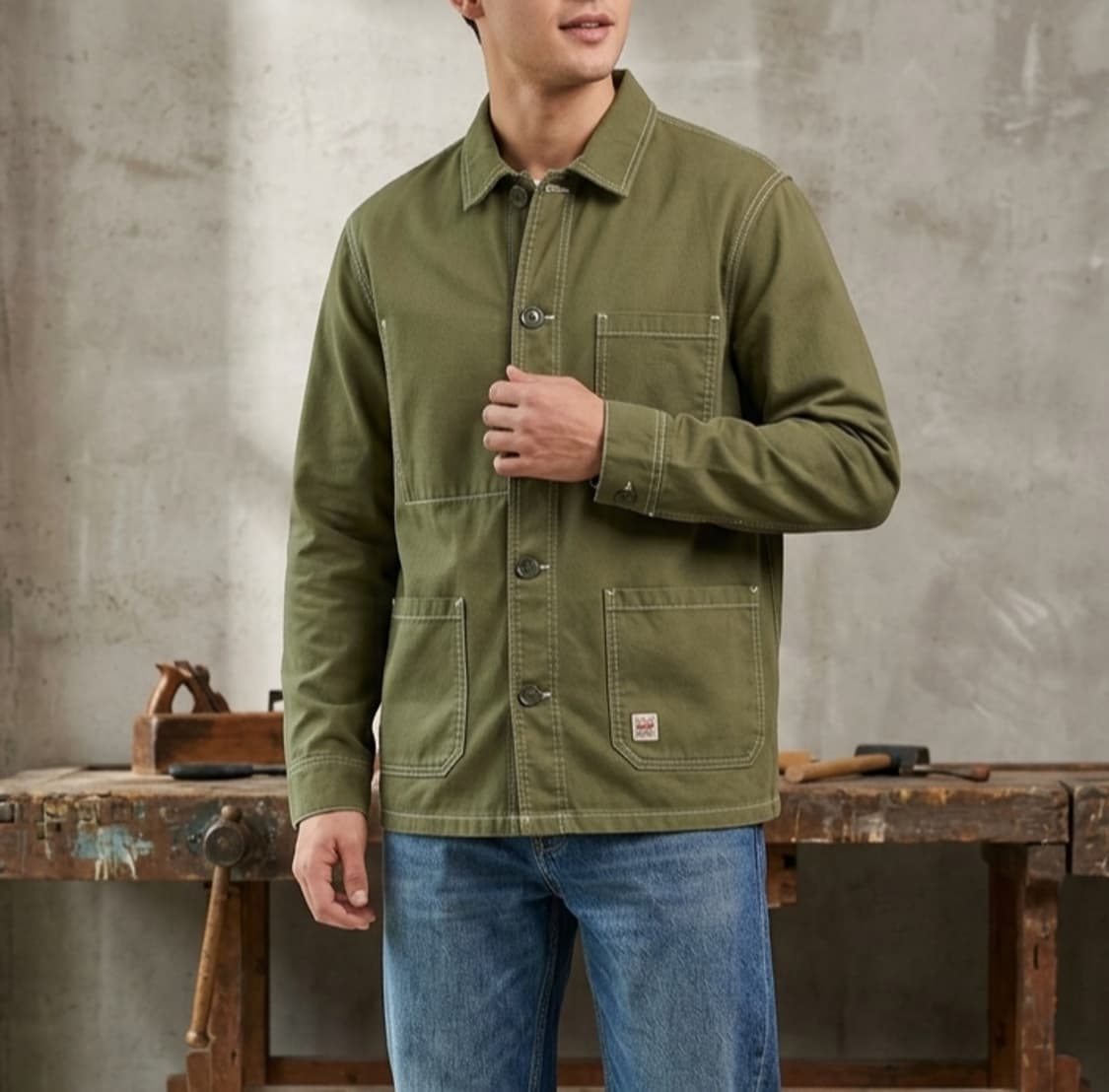 [100]자라 코튼 워크 자켓 상품이미지1