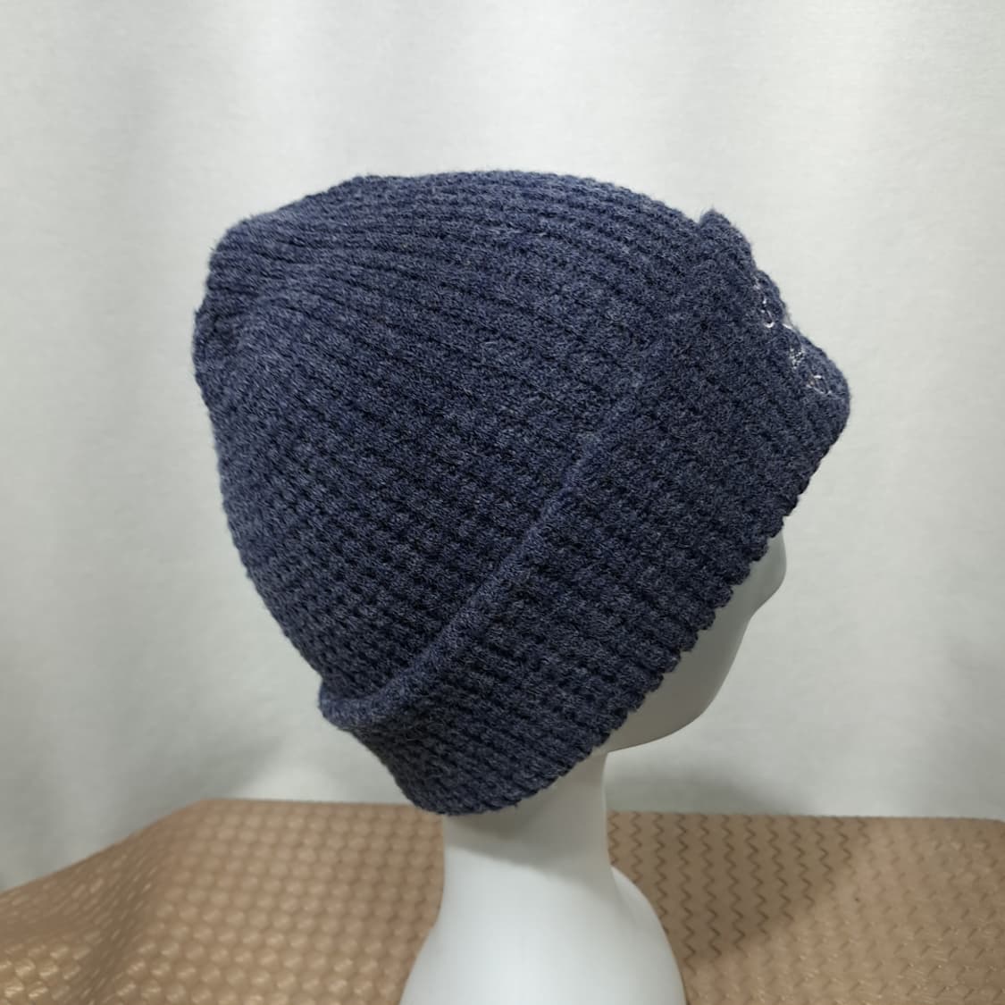 한국판 컨버스 올스타 자수 로고 네이비 와플 니트 비니 P2015 상품이미지4