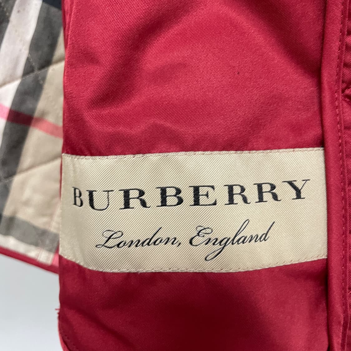 버버리 퀄팅 자켓 레드 S(W) 상품이미지6