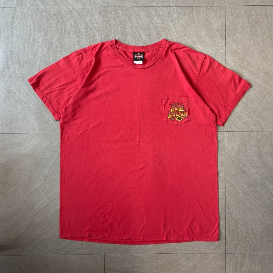 할리데이비슨 정품 레드 반팔 티셔츠 반팔티 상품이미지1