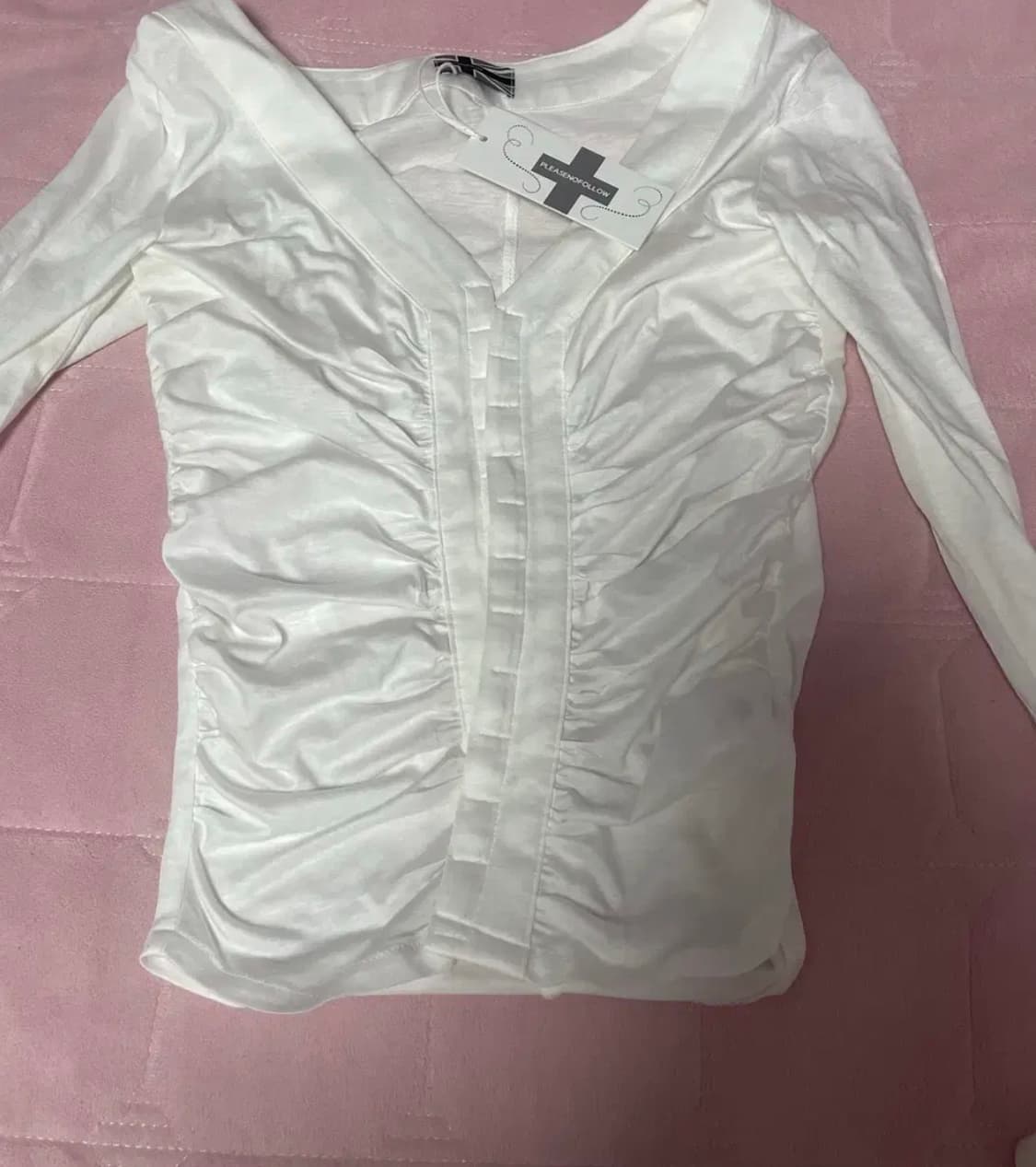 플리즈노팔로우 칸델라 롱슬리브 탑 화이트 상품이미지1