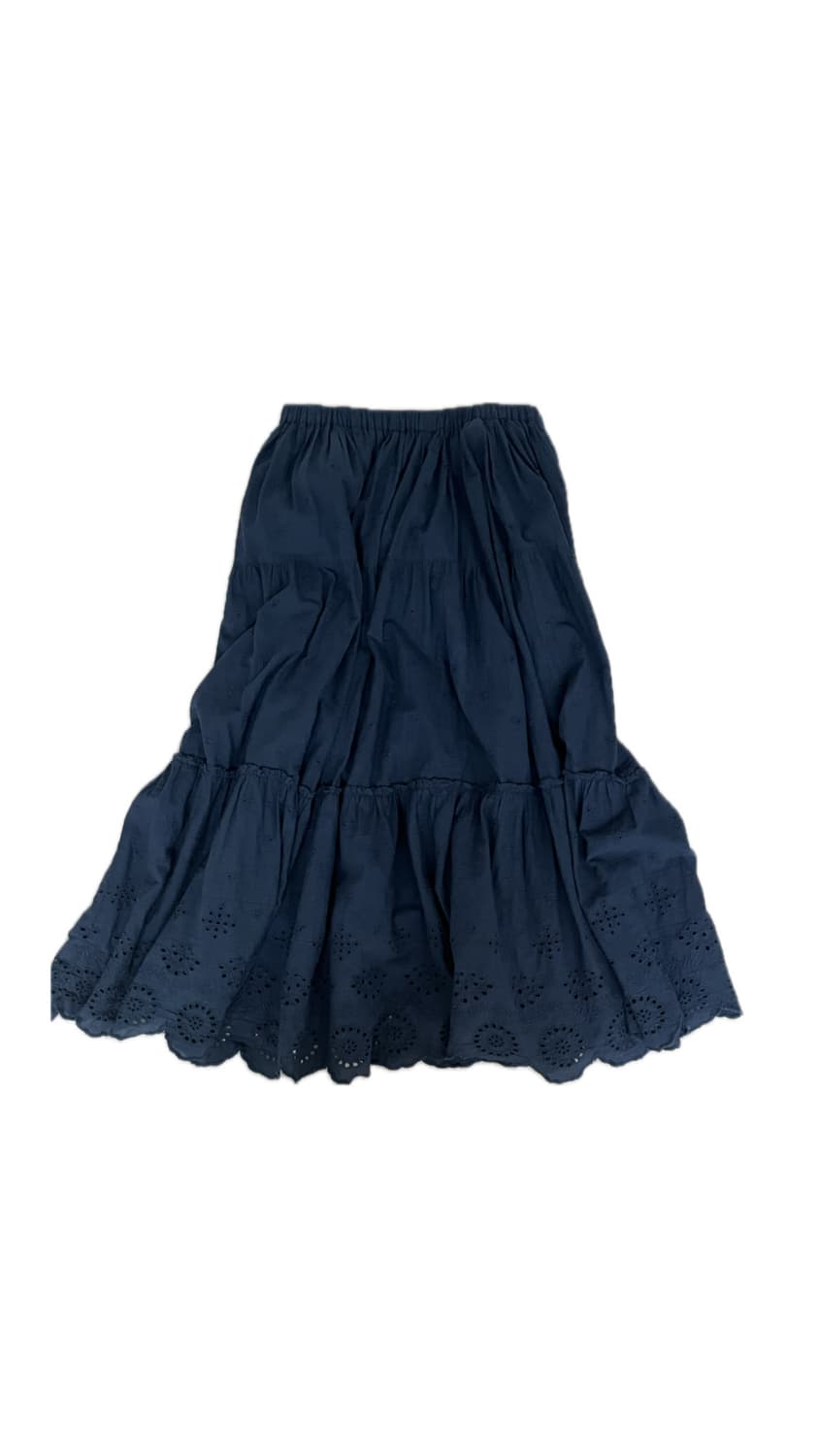 남색 펀칭 레이스 스커트 상품이미지1