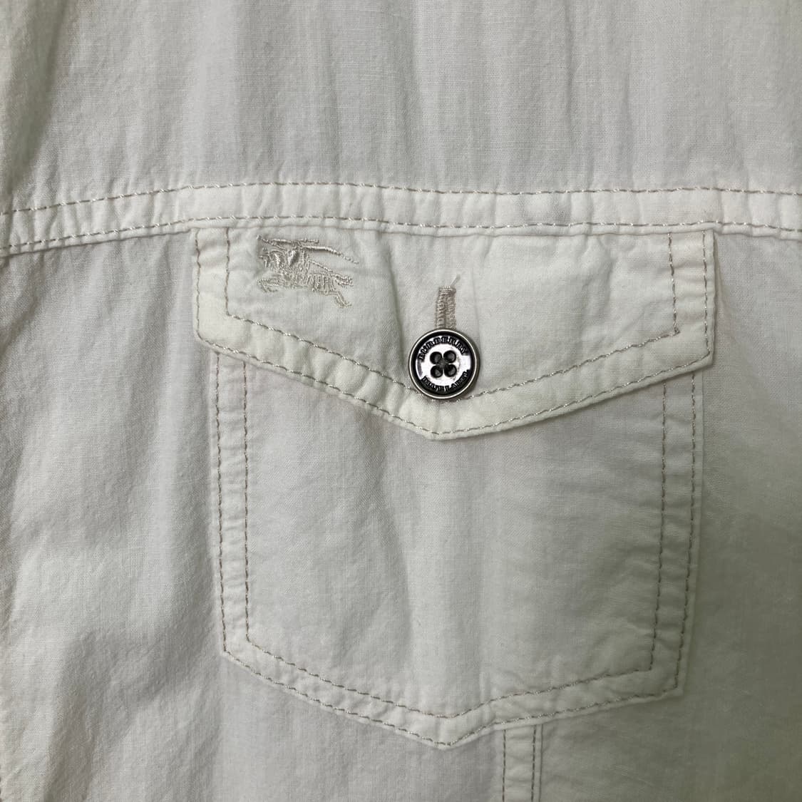 버버리 블루라벨 화이트 옥스포드 셔츠 XL 상품이미지6