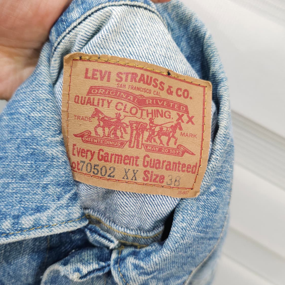 90s 리바이스 LVC 70502XX 데님자켓- 38 상품이미지9