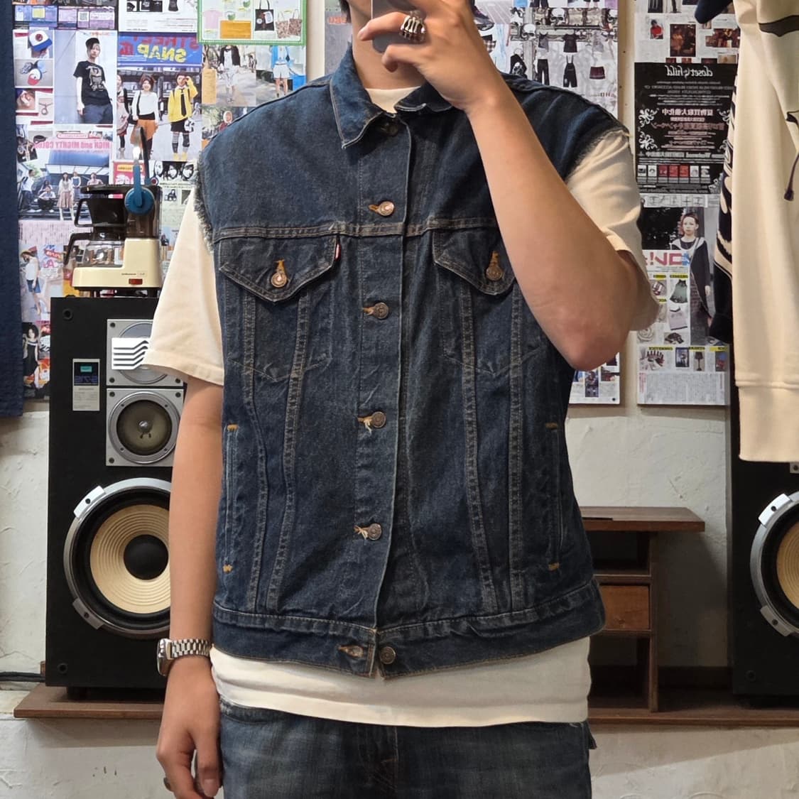 USA 리바이스 90S 리워크 데님 베스트 상품이미지1