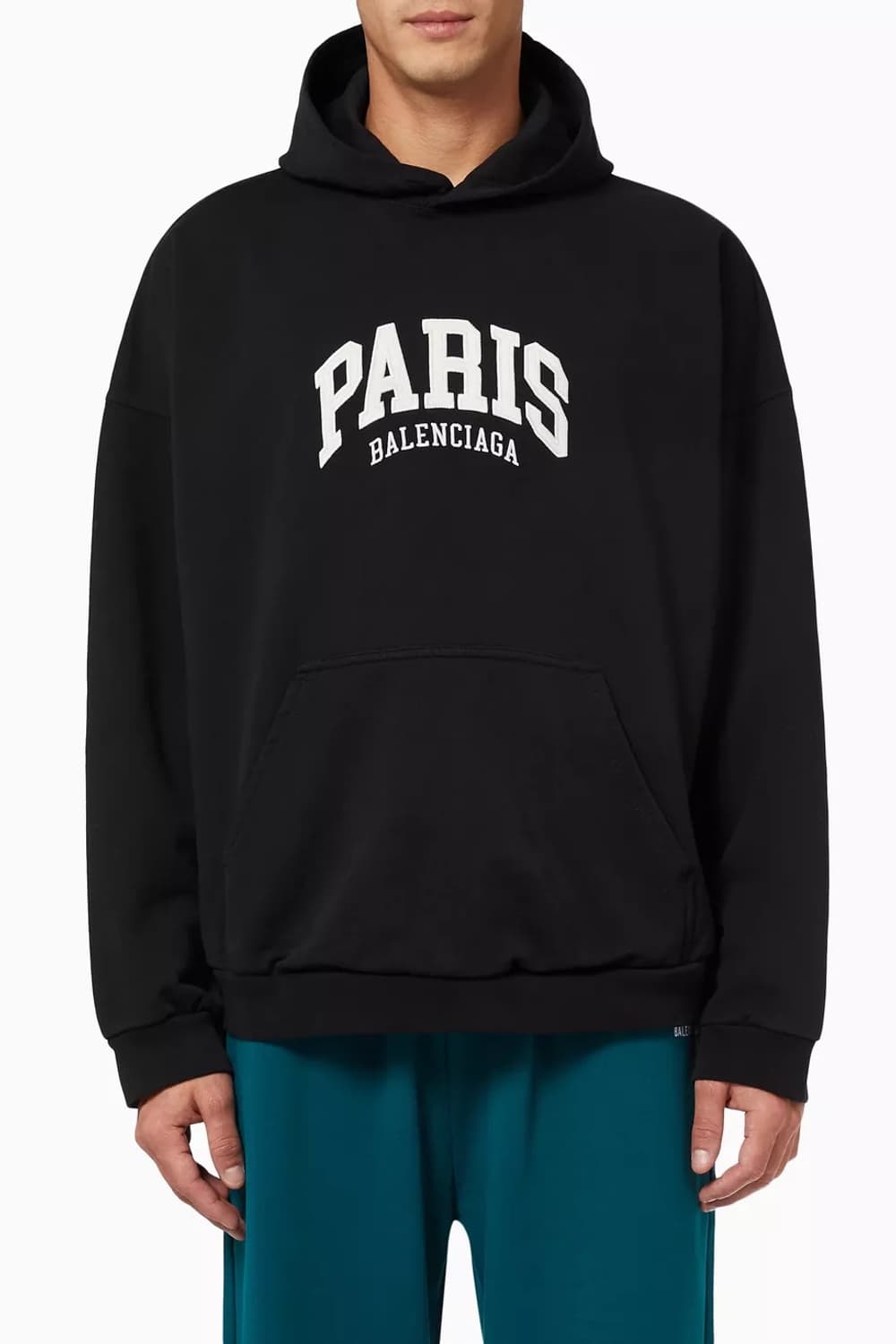 2) 발렌시아가 시티 파리 와이드핏 후드 블랙 상품이미지4