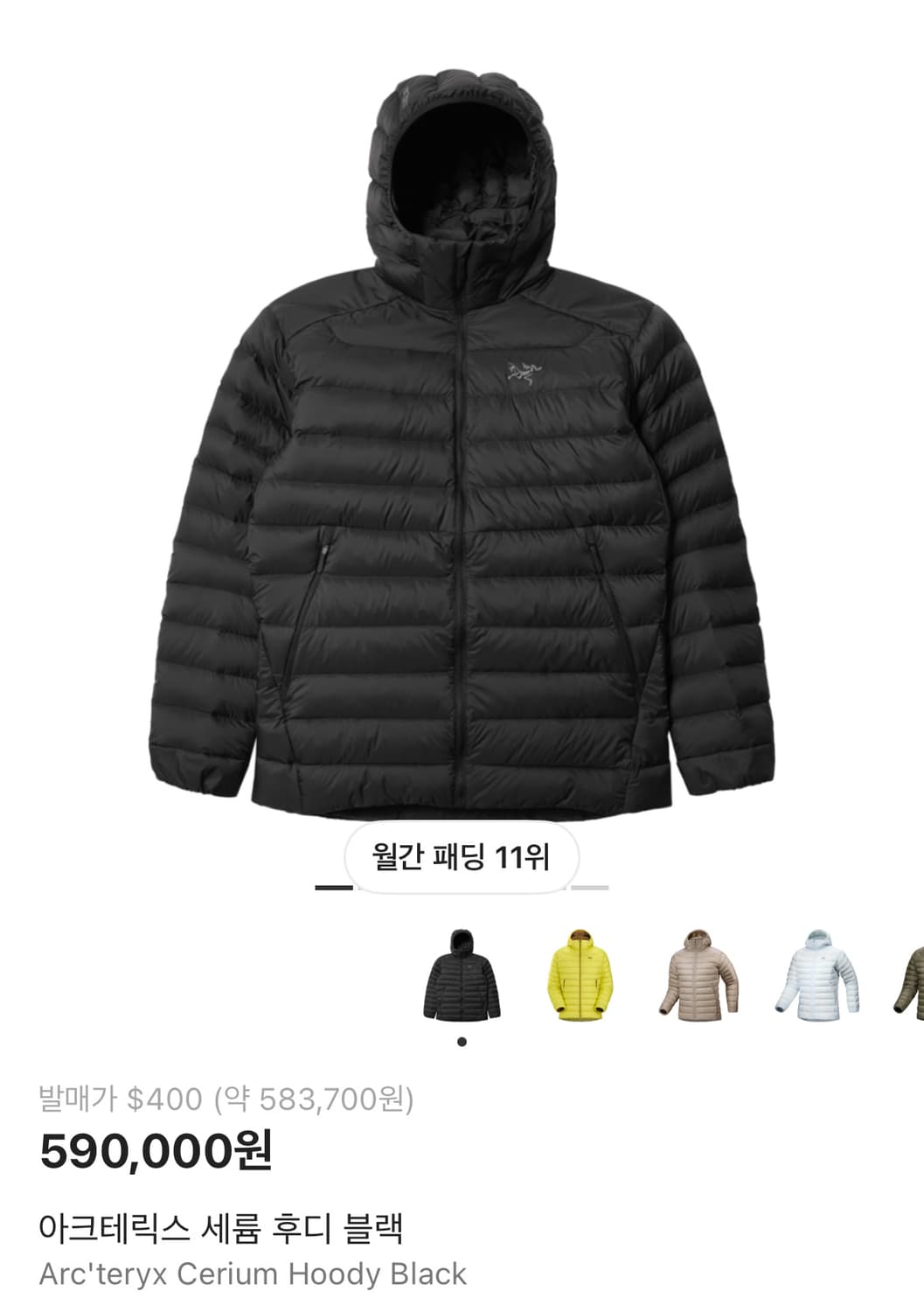 아크테릭스 세륨 후디 상품이미지1