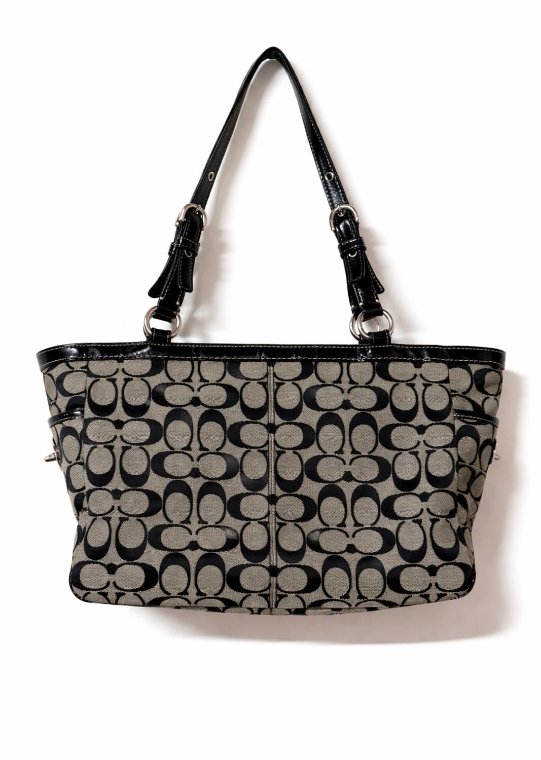 코치 시그니처 자카드 숄더백 블랙 토트백 상품이미지3