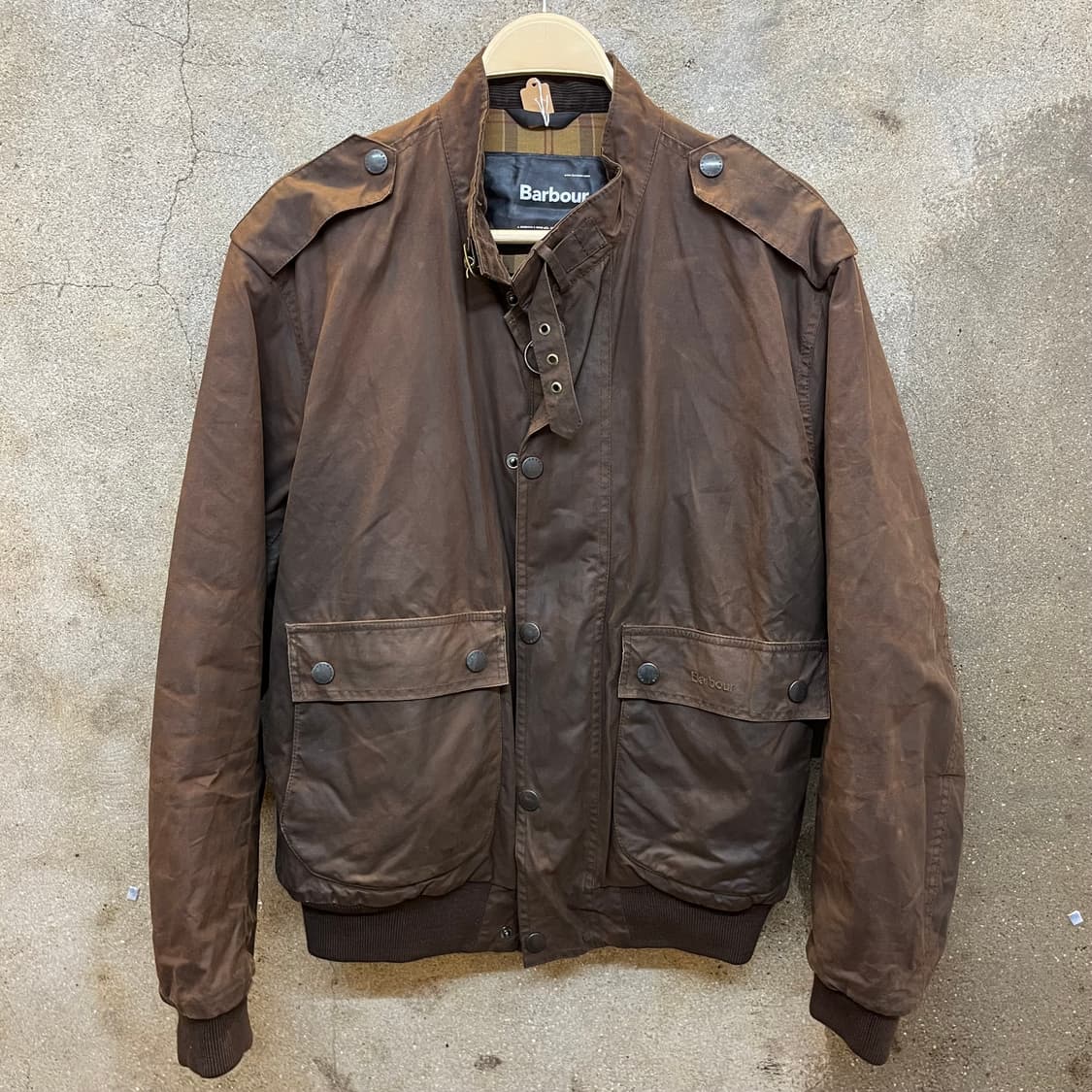 미국 빈티지 바버 브라운 왁스 자켓 상품이미지2